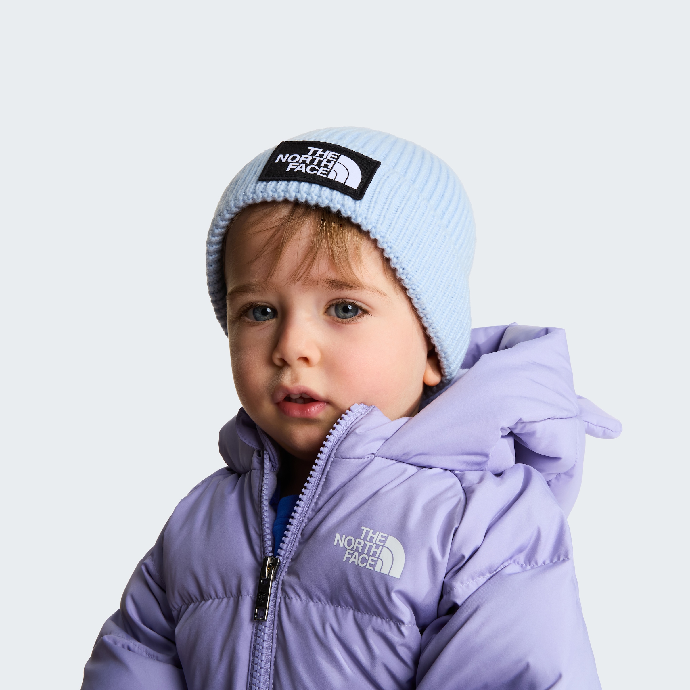 The North Face Beanie »BABY LOGO BOX BEANIE« für Kinder geeignet, als Beanie geschnitten, aus Polyester gefertigt