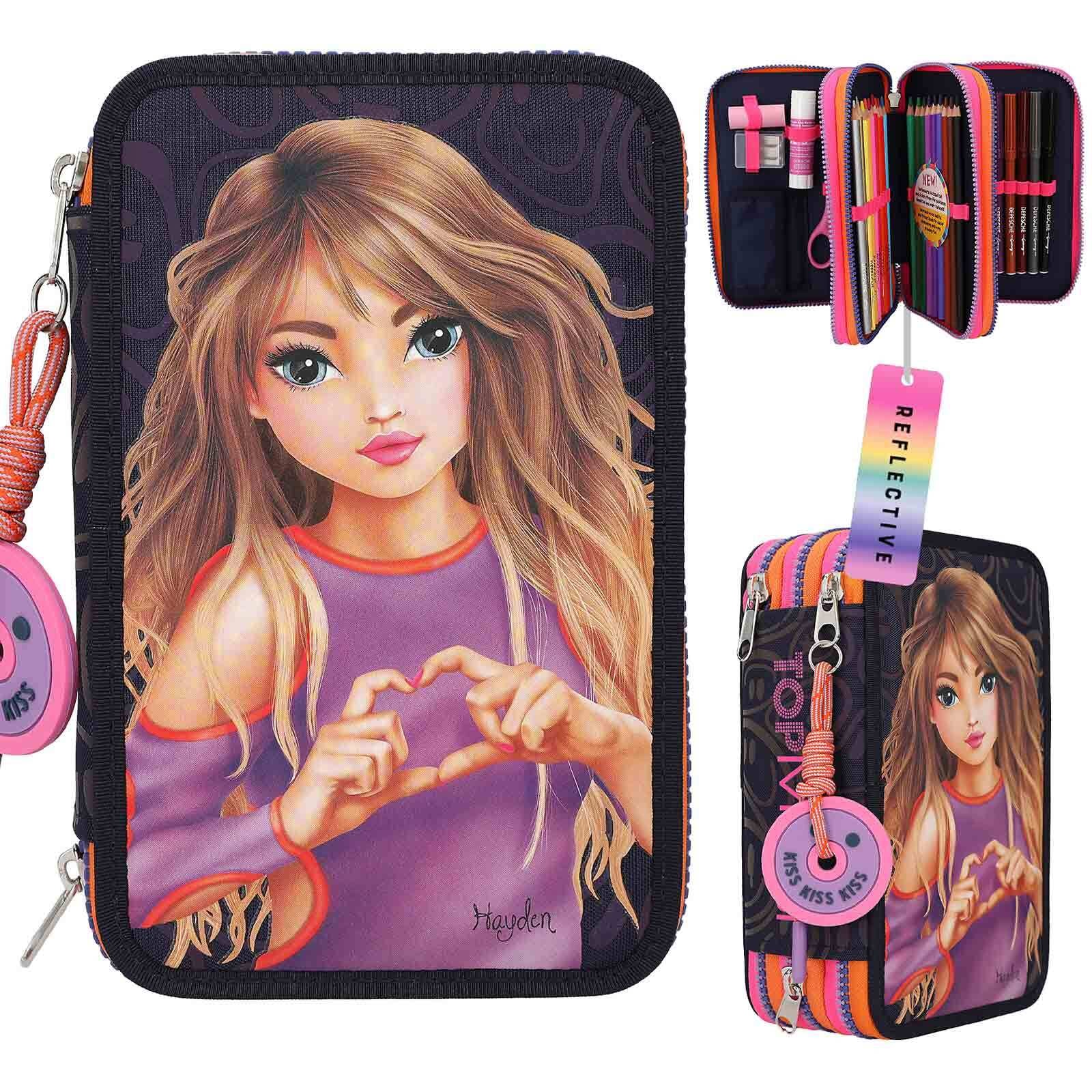 Depesche Buntstift »3-Fach Federtasche Night Light inkl. Stifte TOPModel bunt«