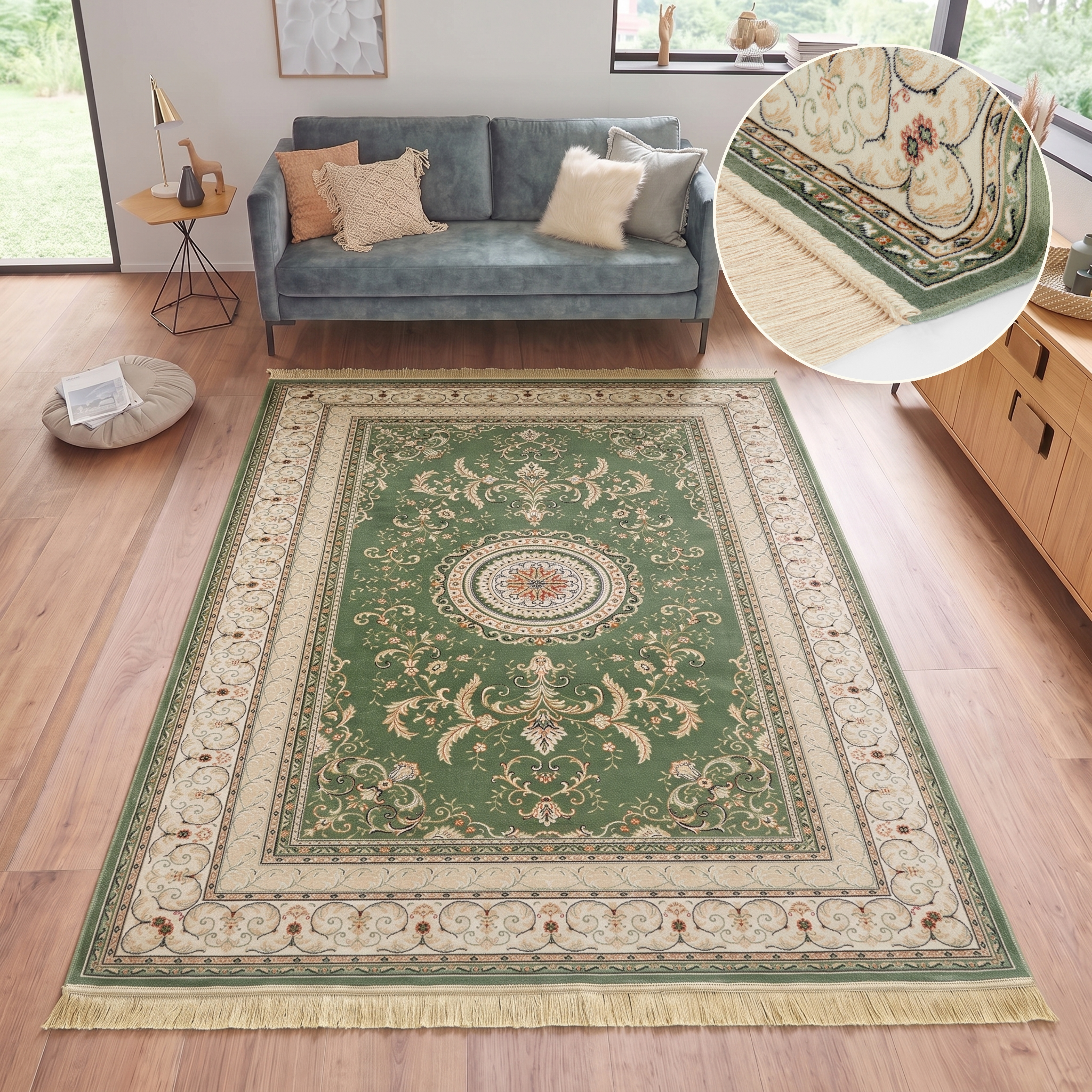 HANSE Home Teppich "Antik Negar" rechteckig 5 mm Höhe Orientalisch mit Fransen, Orient, Wohnzimmer, Schlafzimmer, Esszimmer