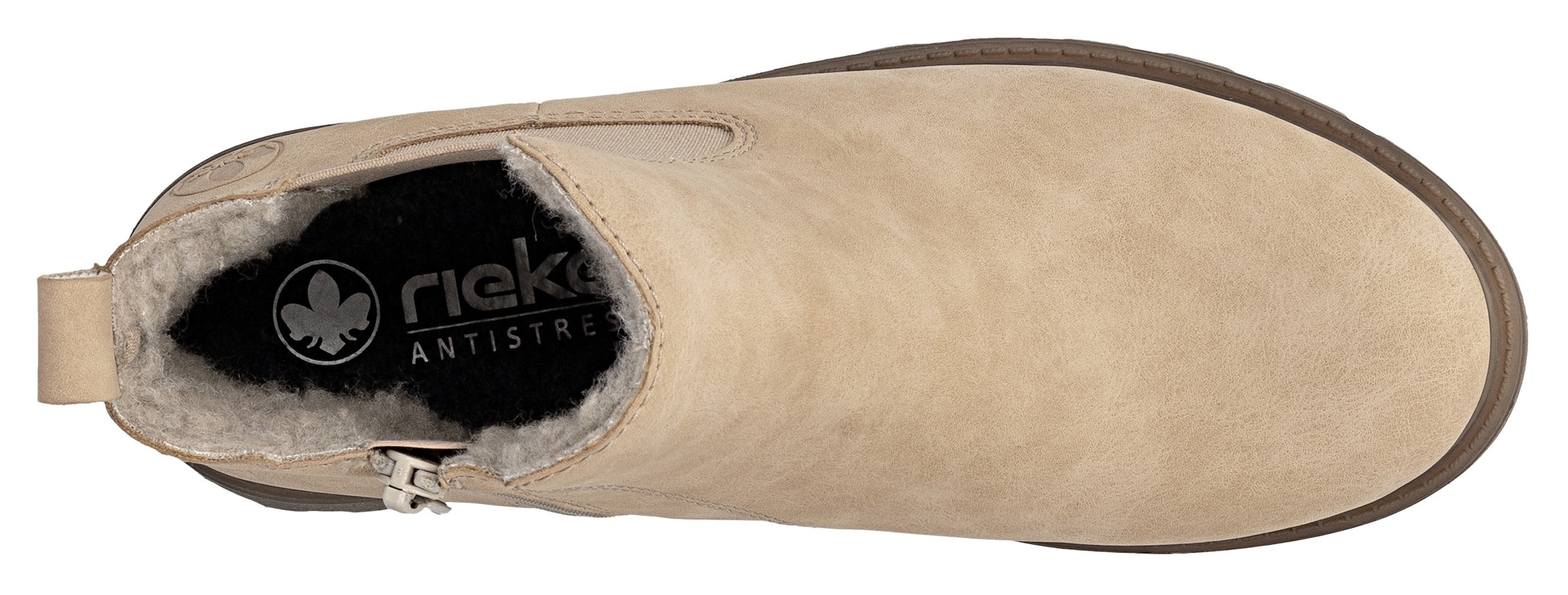 Rieker Chelseaboots  , Schlupfboots, Stiefelette, Blockabsatz, mit kuscheligem Warmfutter