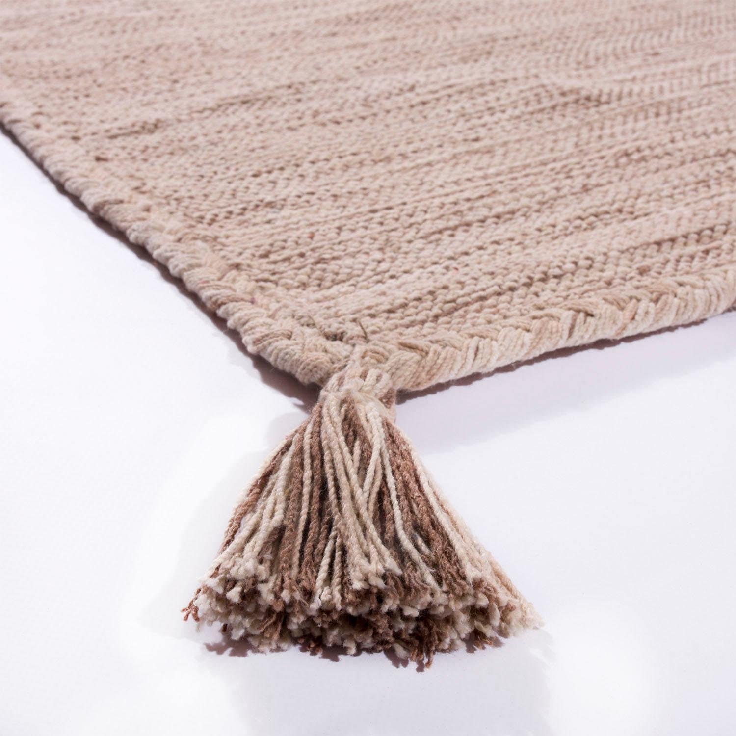 Paco Home Teppich »Kilim 210«, rechteckig, 12 mm Höhe, Handgwebt, Flachgewebe, reine Baumwolle, handgewebt, Uni Farben