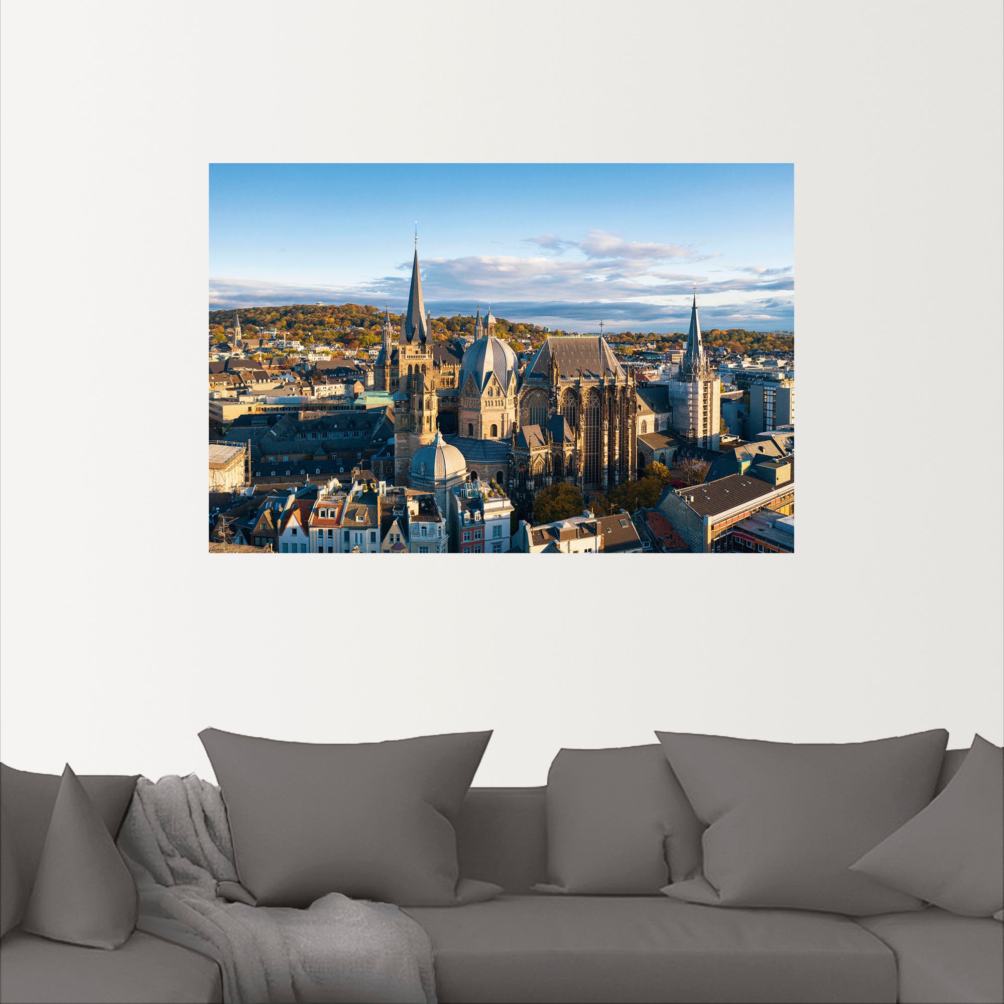 Artland Wandbild »Aachen Skyline«, Aachen, (1 St.), als Alubild, Leinwandbild, Wandaufkleber oder Poster in versch. Größen
