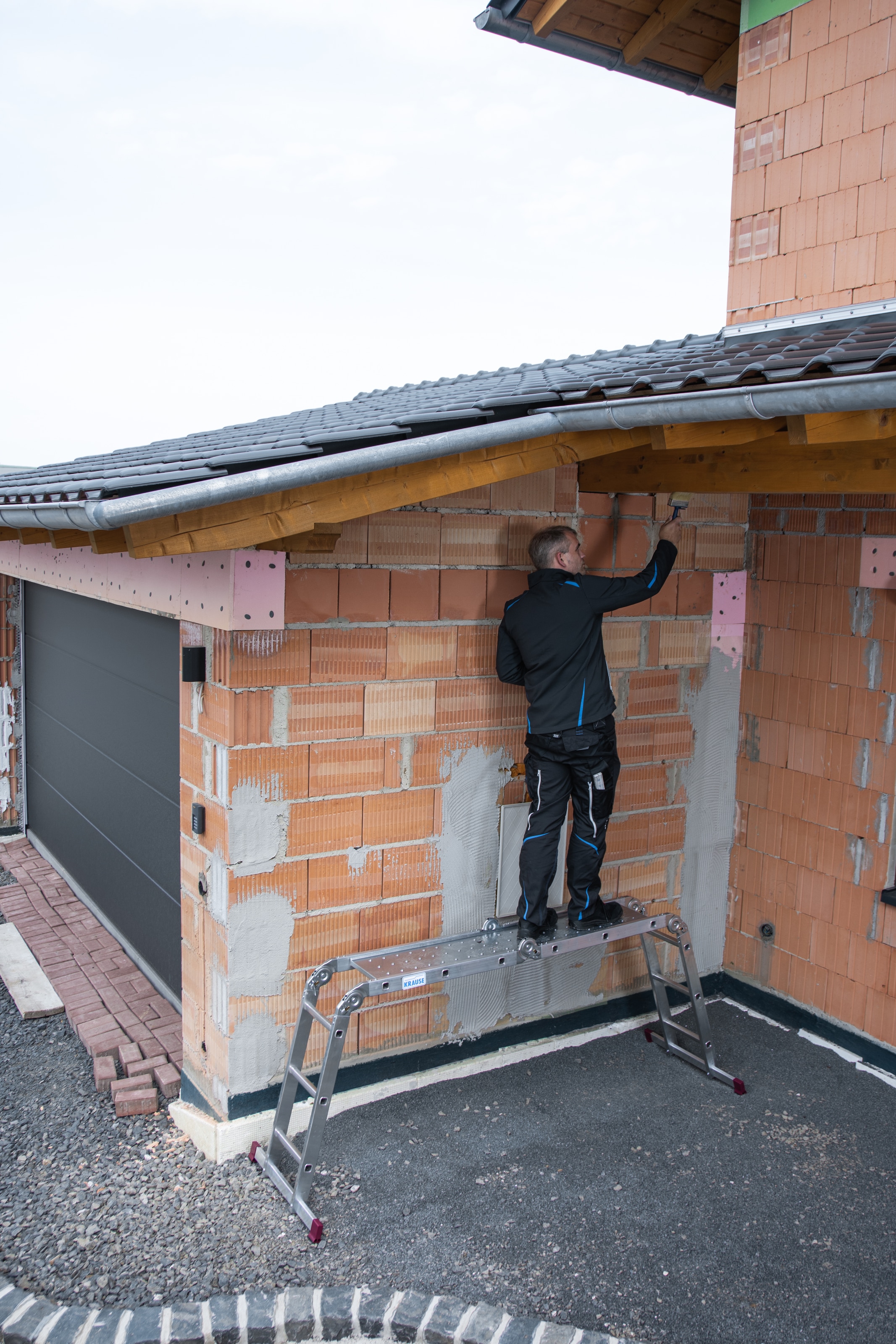 KRAUSE Gelenkleiter »Corda«, 4x3 Sprossen, inkl. Plattform