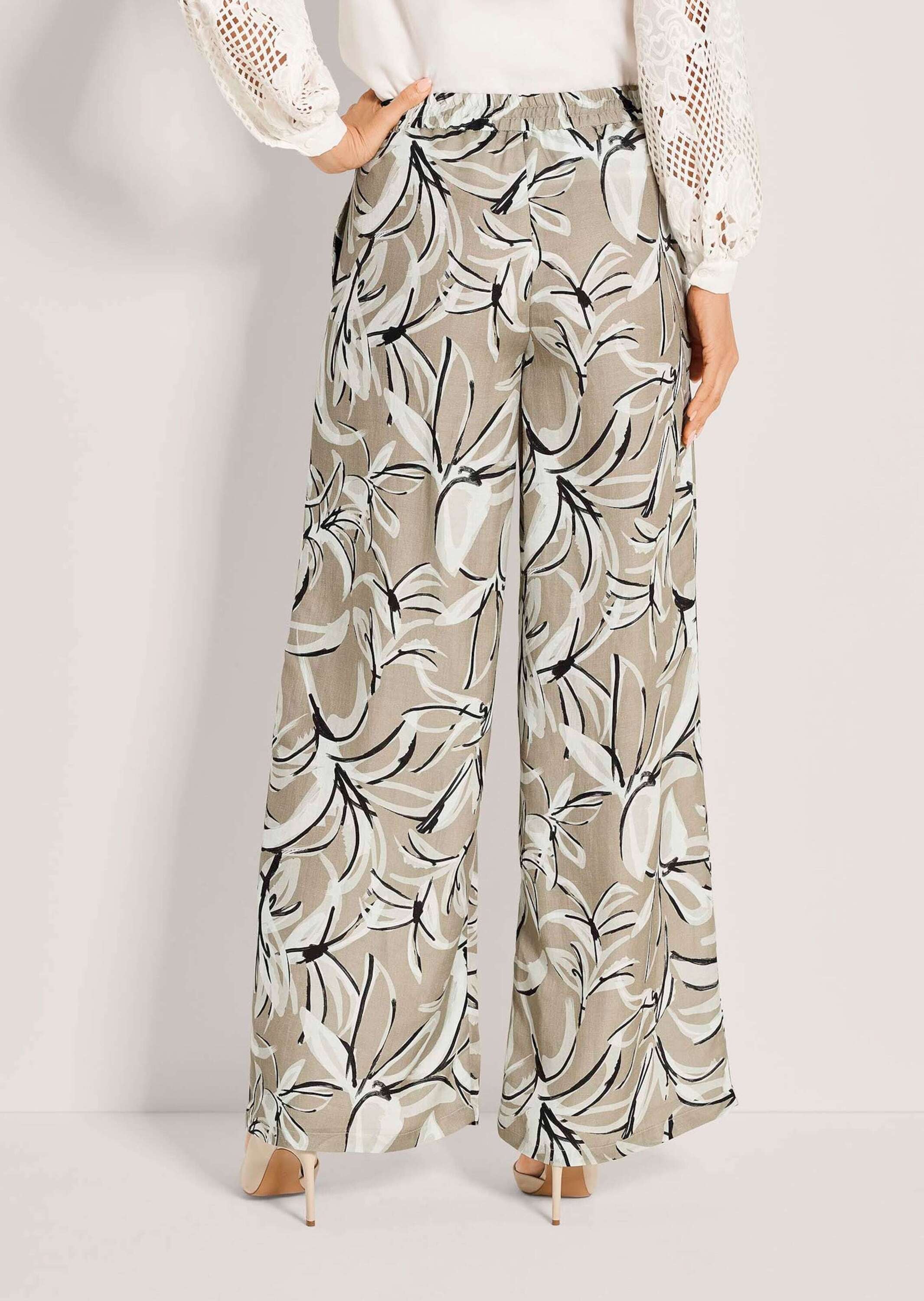 MADELEINE Chinos »Palazzohose Druckhose mit floralem Muster«  Mit Tunnelzug und Bindeband