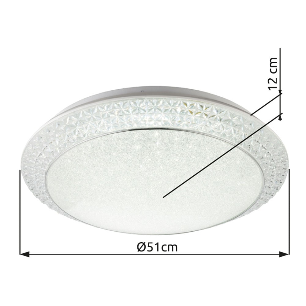 GLOBO LIGHTING LED Deckenleuchte »RONJA«, Leuchtmittel LED-Modul | LED fest integriert, Deckenlampe/rund/Wohnzimmer/Schlafzimmer/elegant