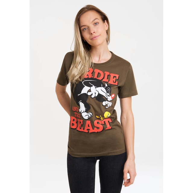 LOGOSHIRT T-Shirt »Looney Tunes – Sylvester & Tweety«, mit lizenziertem  Print für kaufen | BAUR