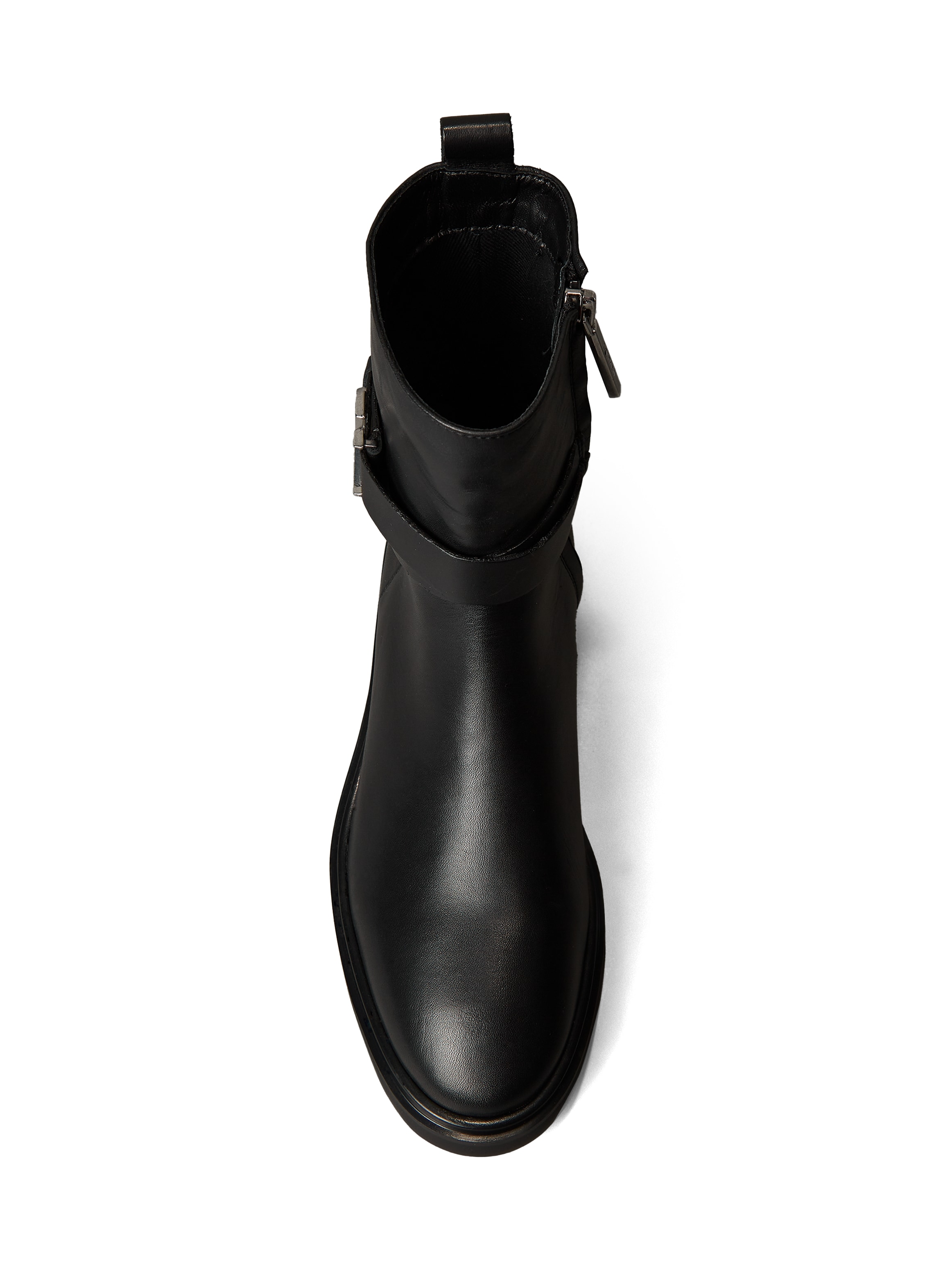 Calvin Klein Stiefelette »ANKLE BOOT W/ METAL LOGO«, Boots, Klassik-Stiefelette, Blockabsatz, mit Anziehlasche