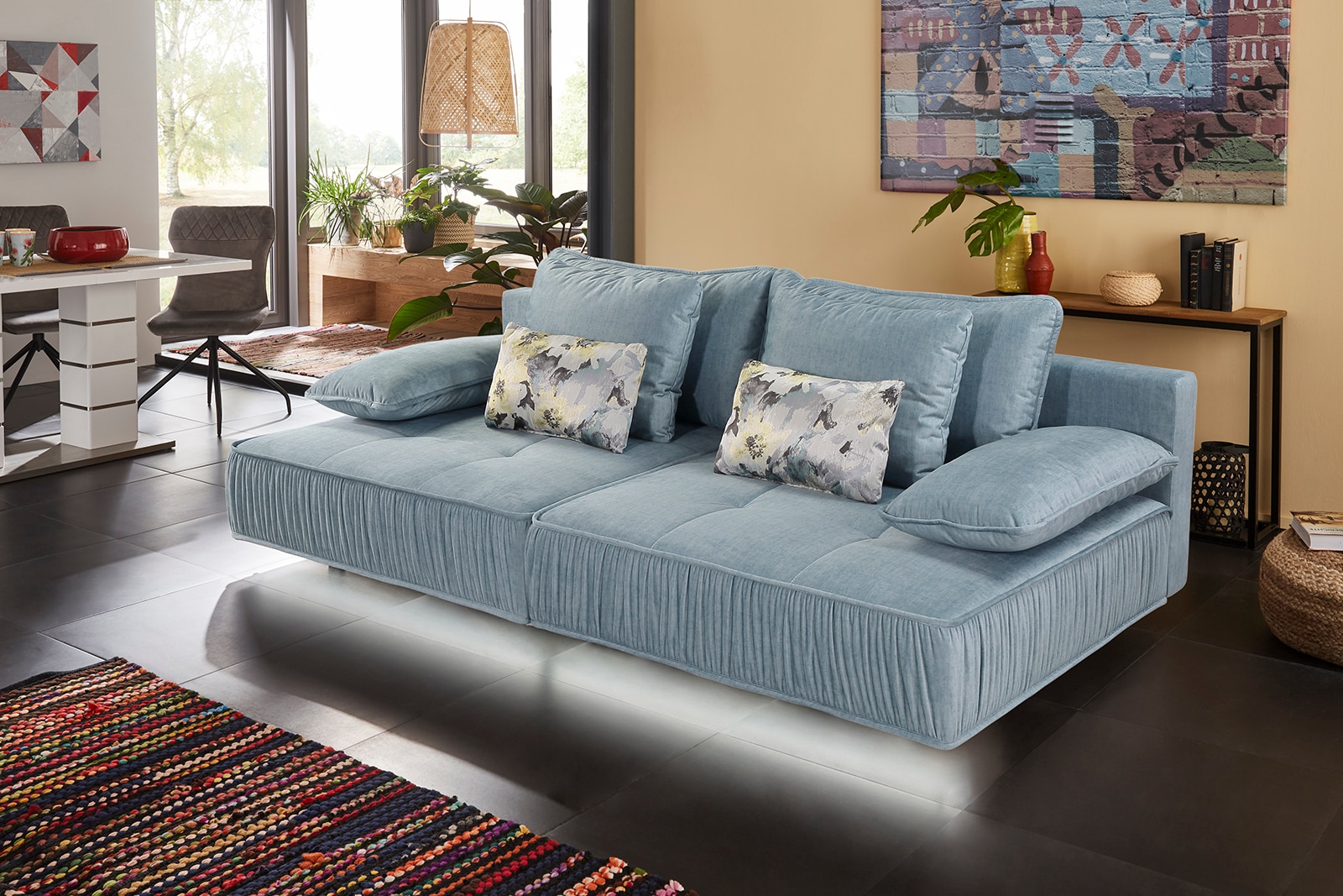 Jockenhöfer Gruppe Big-Sofa schwebende BAUR kaufen indirekter »Marrakesch«, | LED-Ambiente-Beleuchtung, Optik mit