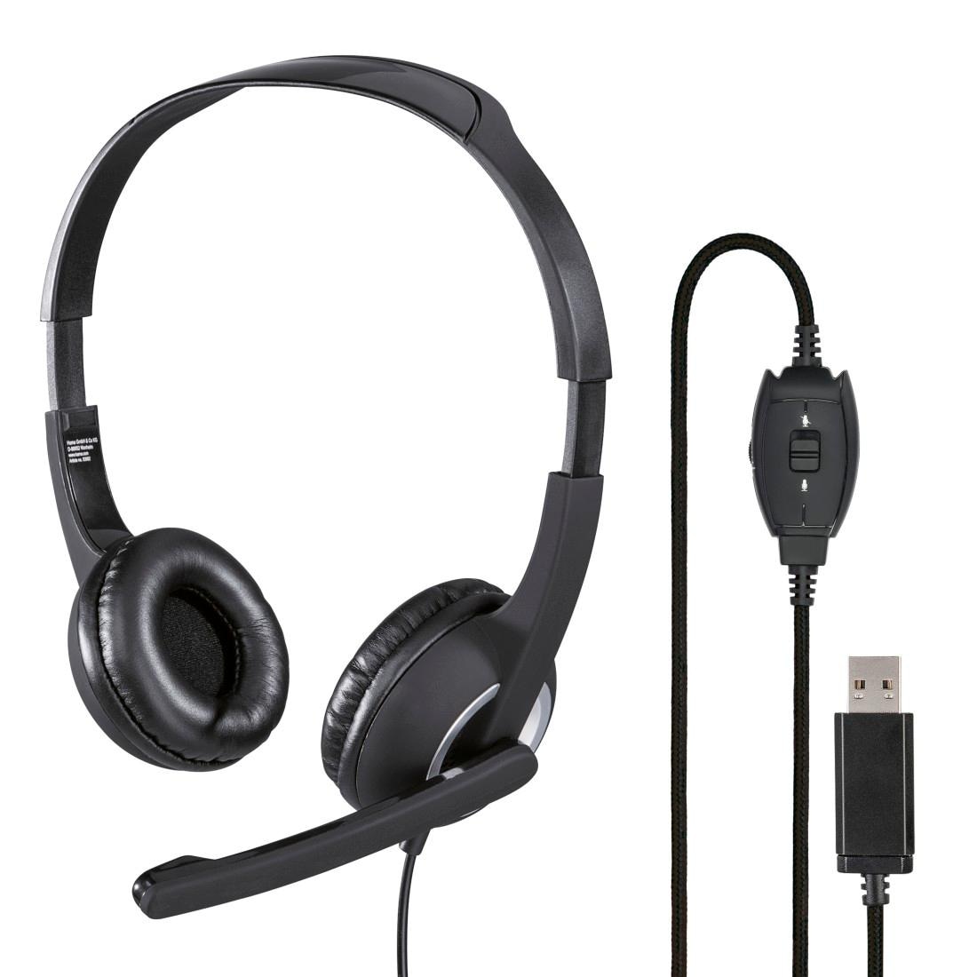 Hama PC-Headset »PC-Office-Headset "HS-USB250", Stereo, Schwarz Headset«