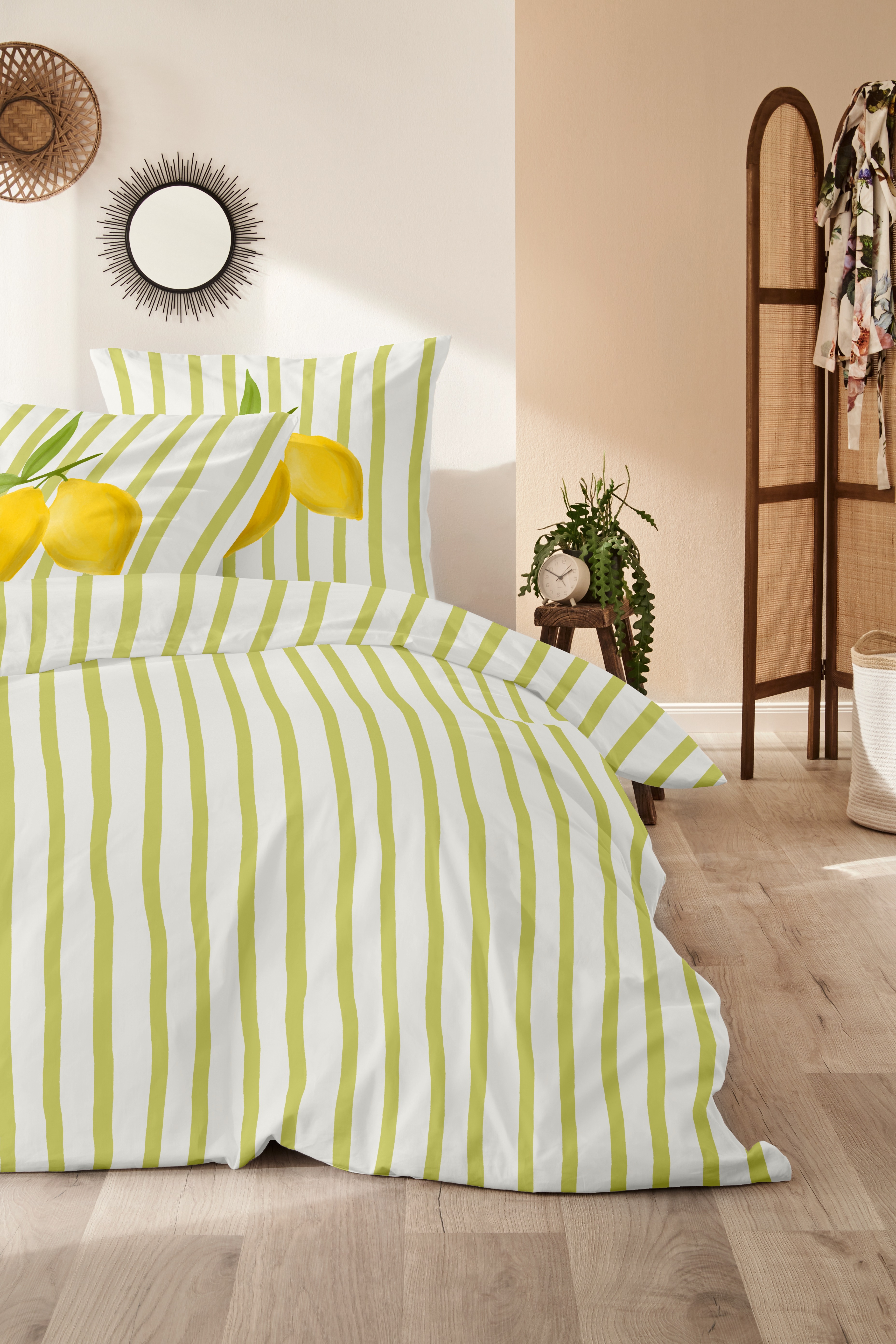 Thumbnail - Primera Bettwäsche "Renforce-Bettwäsche Lemon stripes" 2