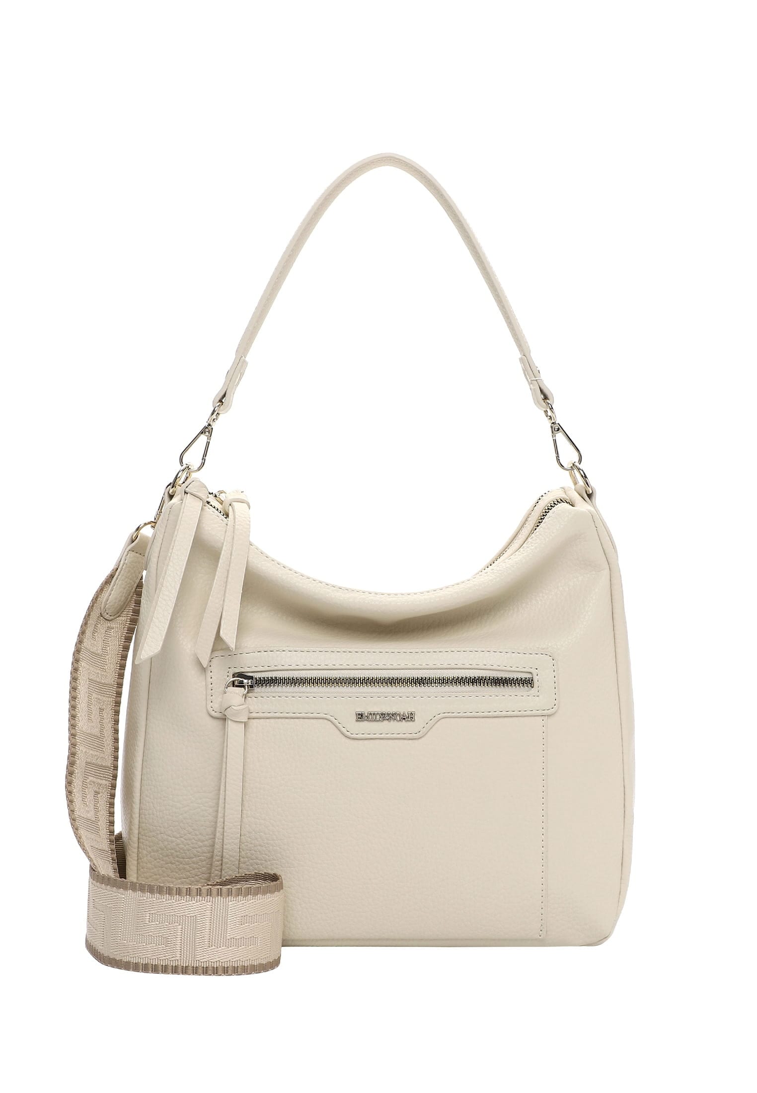 Beuteltasche EMILY & NOAH "Beutel E&N Josepha", Damen, Gr. B/H/T: 29cm x 27cm x 11cm 0, beige (beige 400), PVC, Taschen Beuteltasche