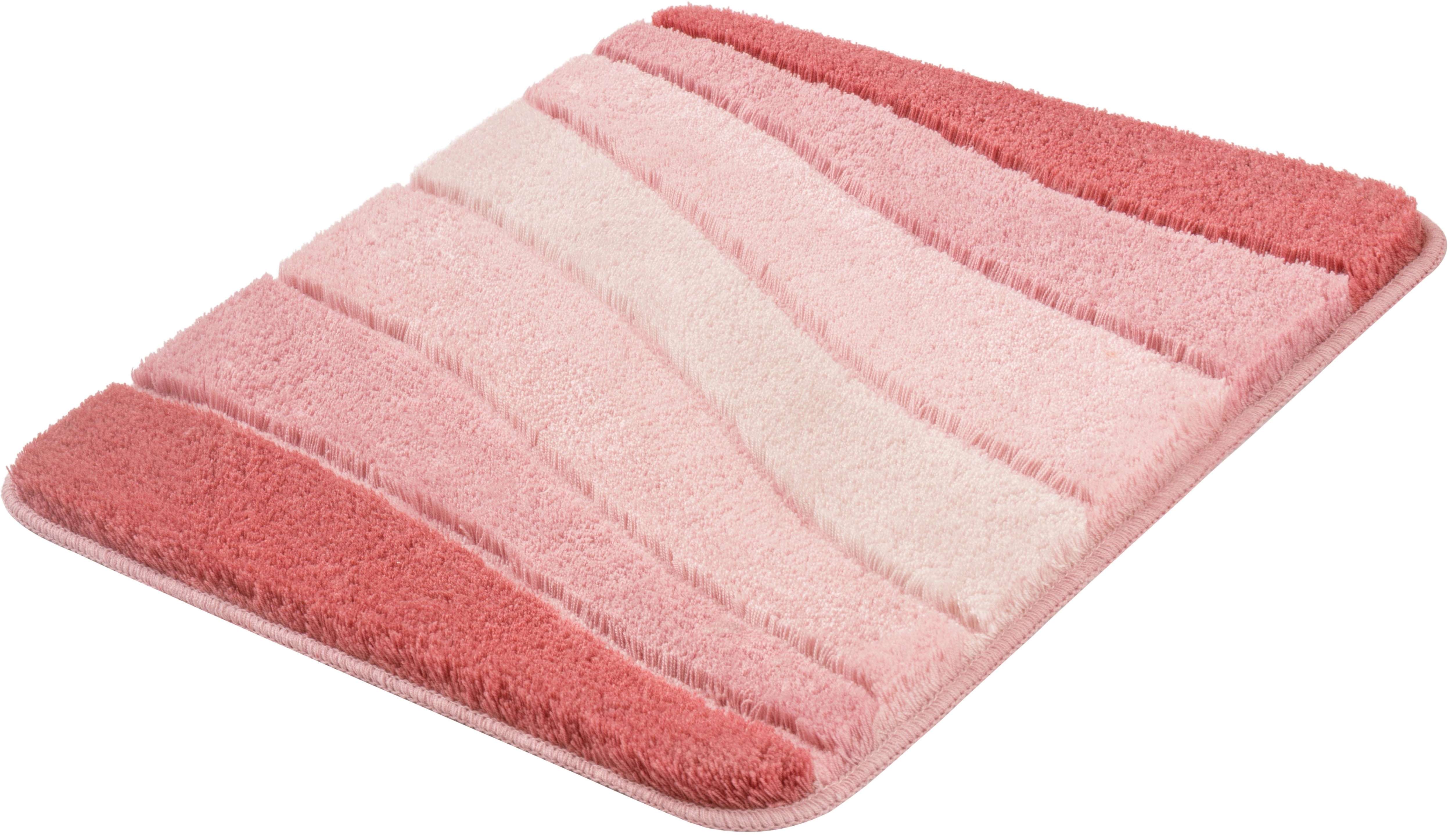 Kleine Wolke Badematte "Ocean, Badvorleger, Badezimmer Teppich" Höhe 21 mm rutschhemmend beschichtet fußbodenheizungsgeeignet Badteppich, Wellen Design, mit Farbverlauf, Hoch-Tief Effekt, waschbar