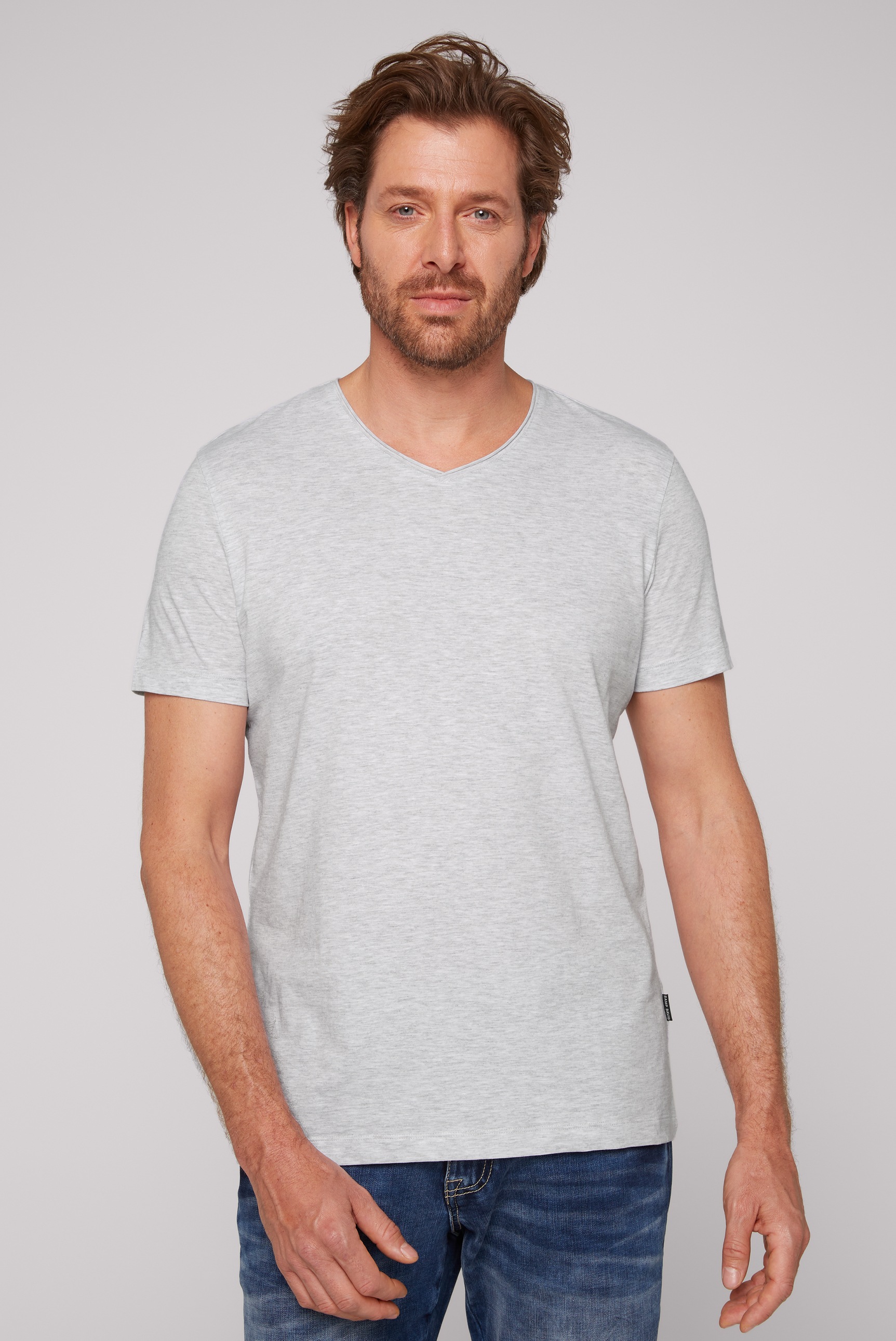 CAMP DAVID V-Shirt, (2 tlg.), gerade Form, Baumwolle, V-Ausschnitt günstig online kaufen