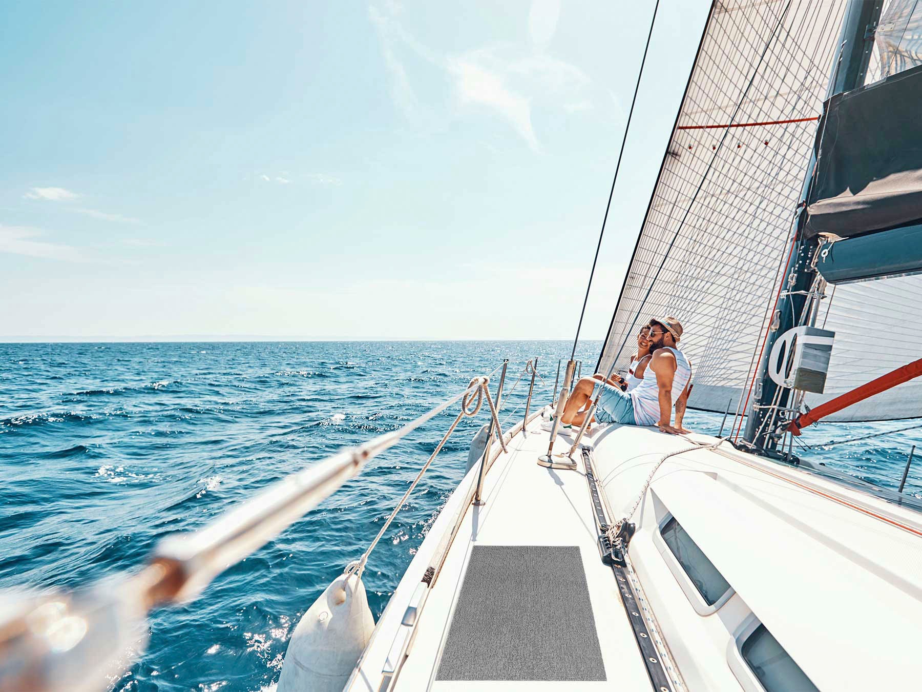 Primaflor-Ideen in Textil Fußmatte »INFINITY« rechteckig 7 mm Höhe Schmutzfangmatte, ideal als Badteppich, für Boot oder Pool, waschbar