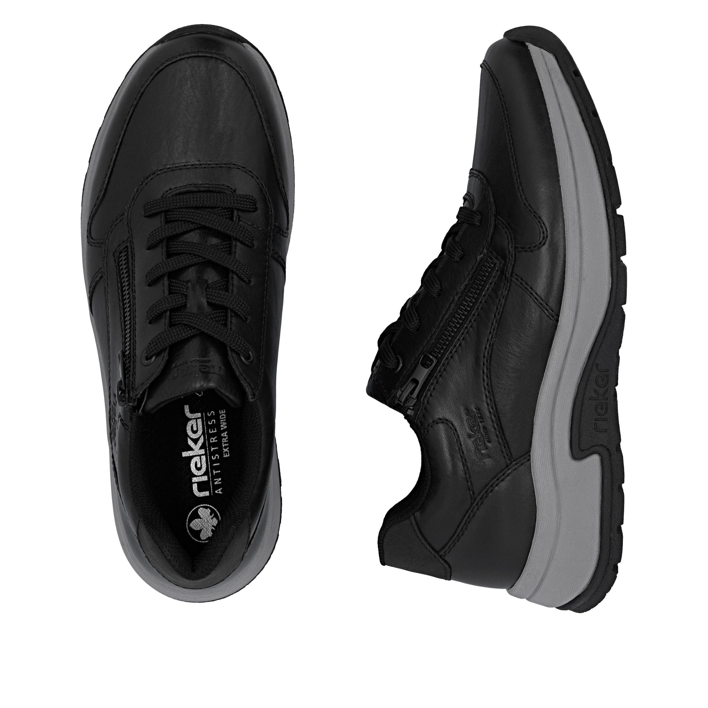 Rieker Sneaker, Schnürschuh, Halbschuh, Freizeitschuh mit gepolstertem Schaftrand