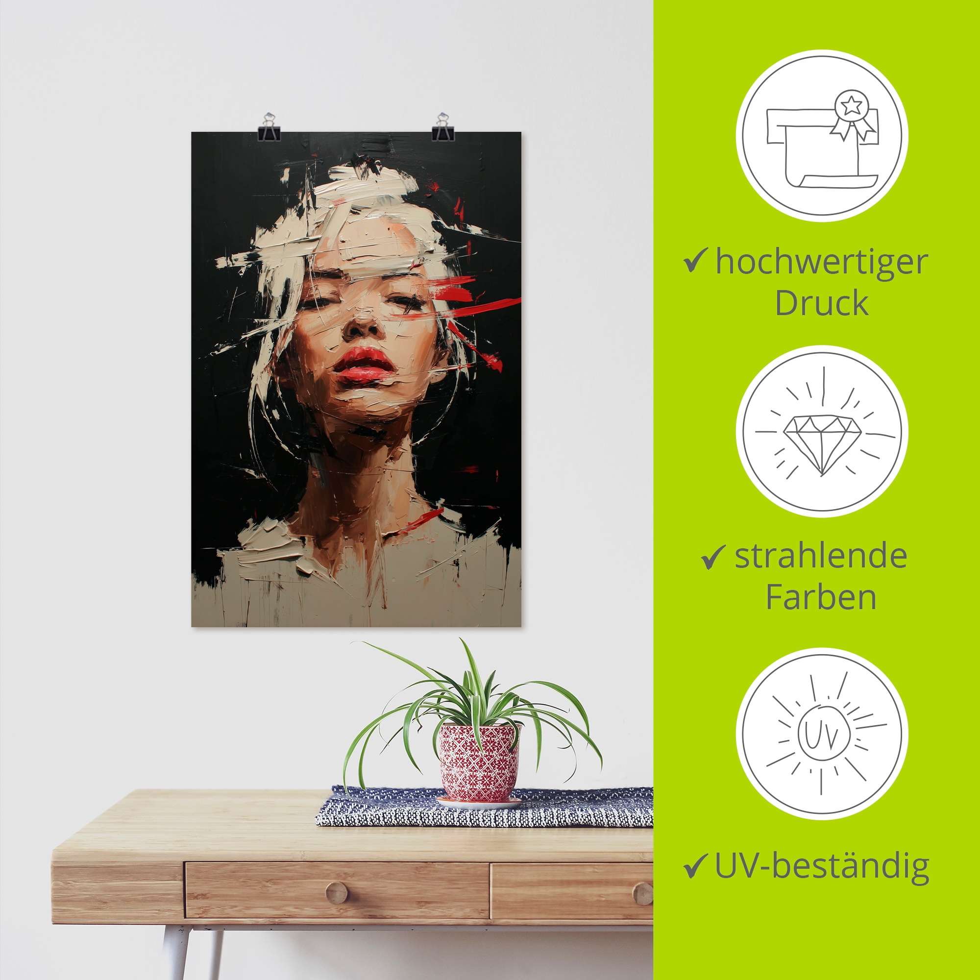 Artland Wandbild »Fierce Serenity II« Bilder von Frauen 1 Stk. tlg. als Alubild, Leinwandbild, Poster, Wandaufkleber in verschied. Größen