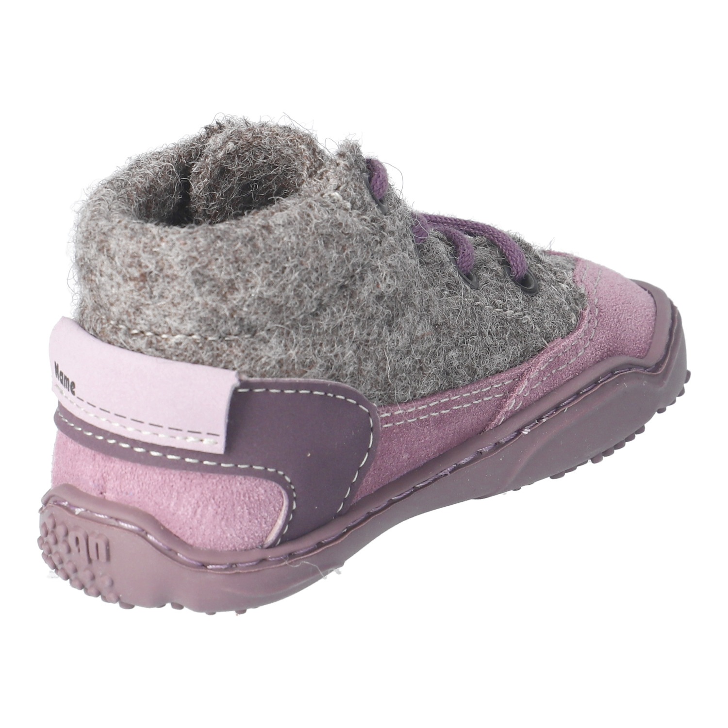 qnuffs Barfußschuh »WEIDE«  Schnürschuh mit Namenschild an der Rückseite