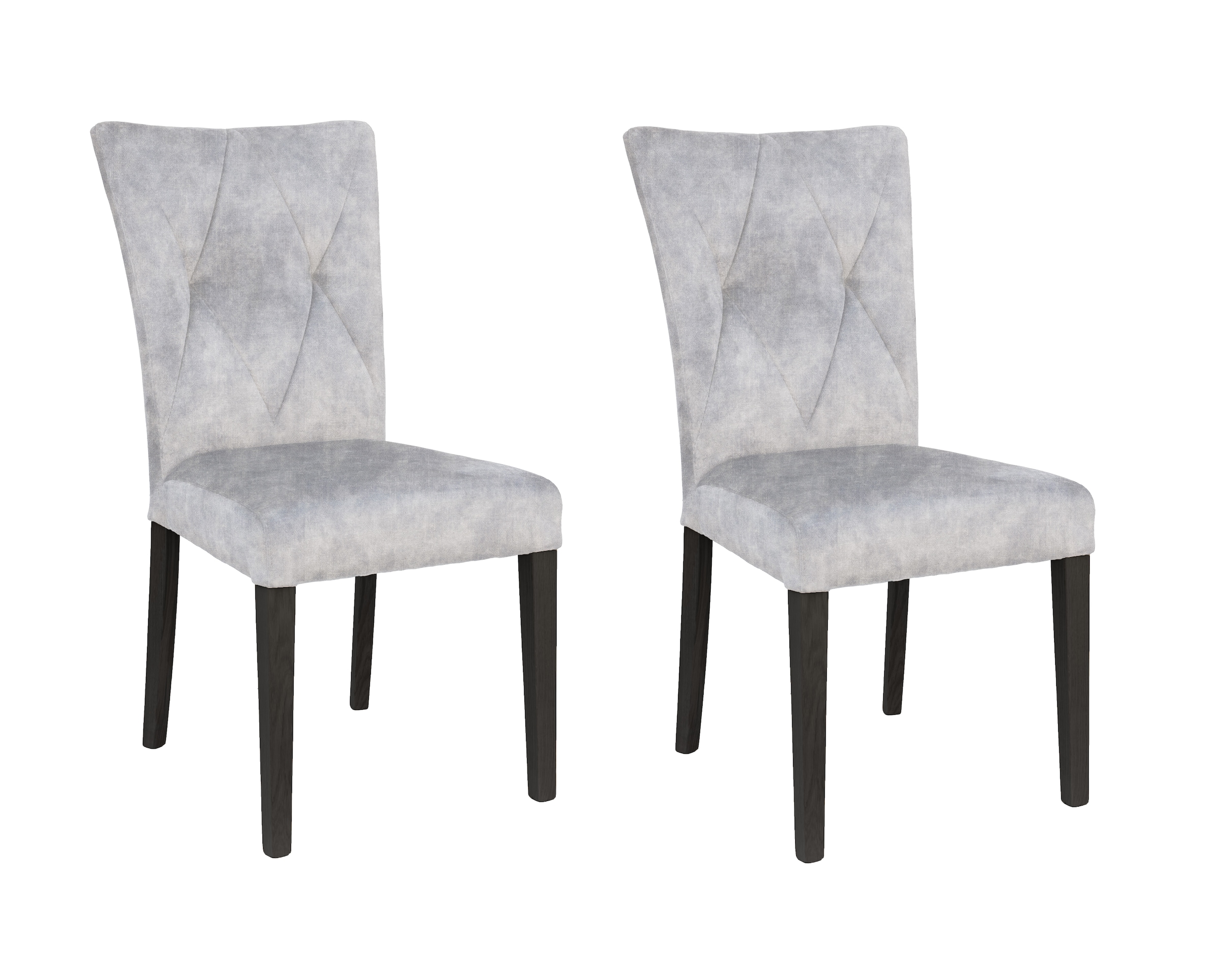 Home affaire 4-Fußstuhl "Diamond" (Set) 2 Stk. Samtvelours Sitz und Ruecken günstig online kaufen