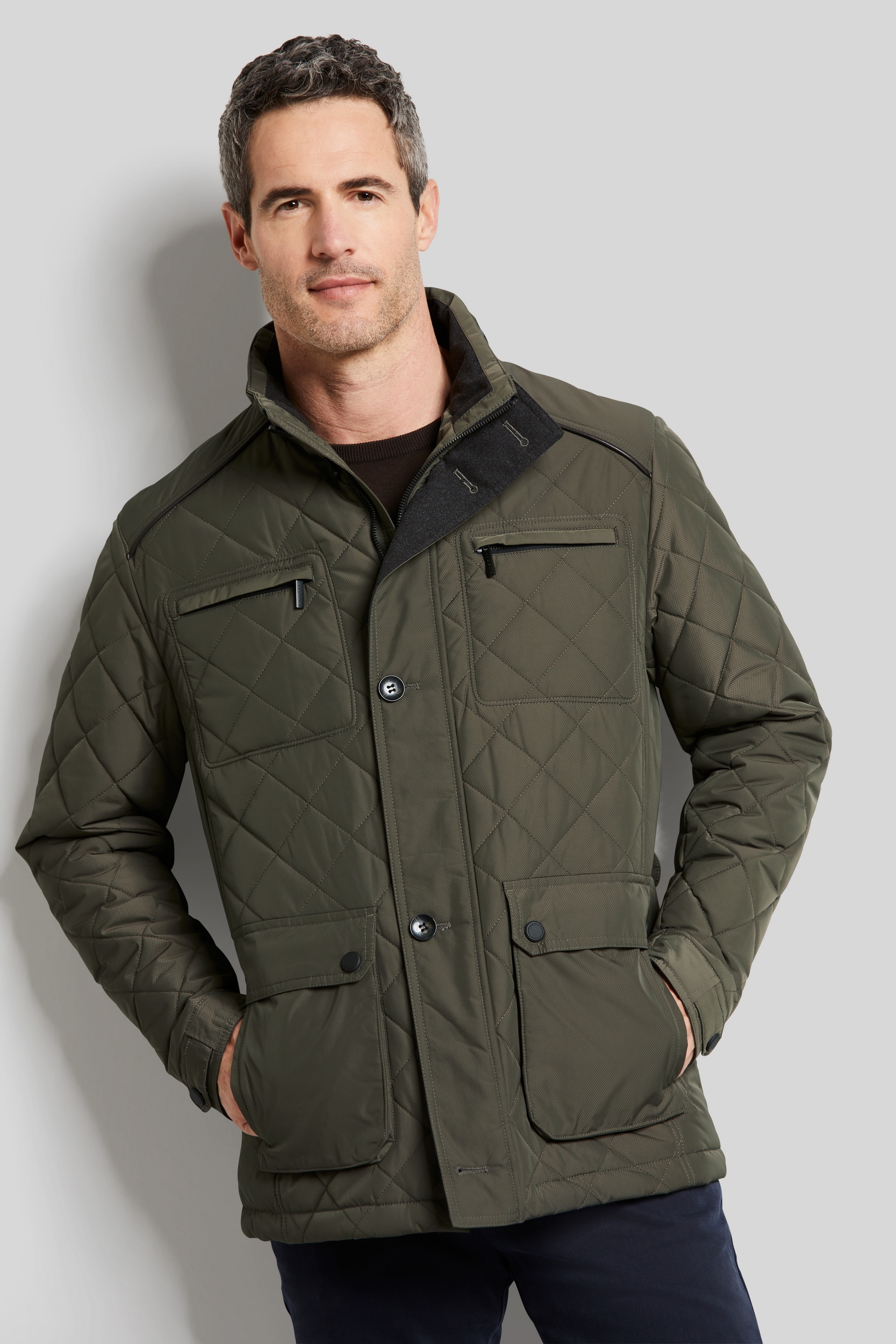 bugatti Kurzjacke ohne Kapuze im Rautenstepp günstig online kaufen