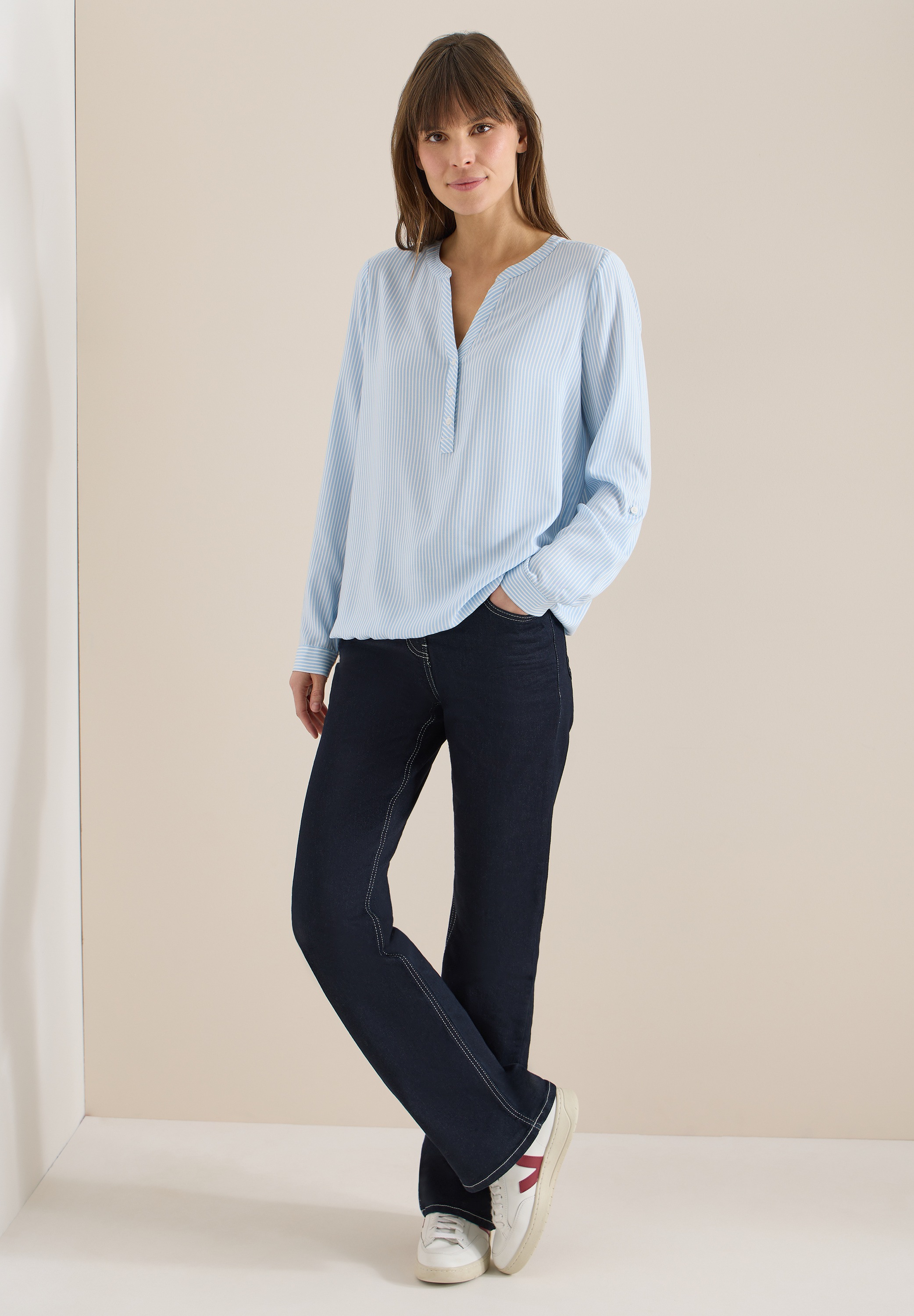 Cecil Langarmbluse aus softer Viskose