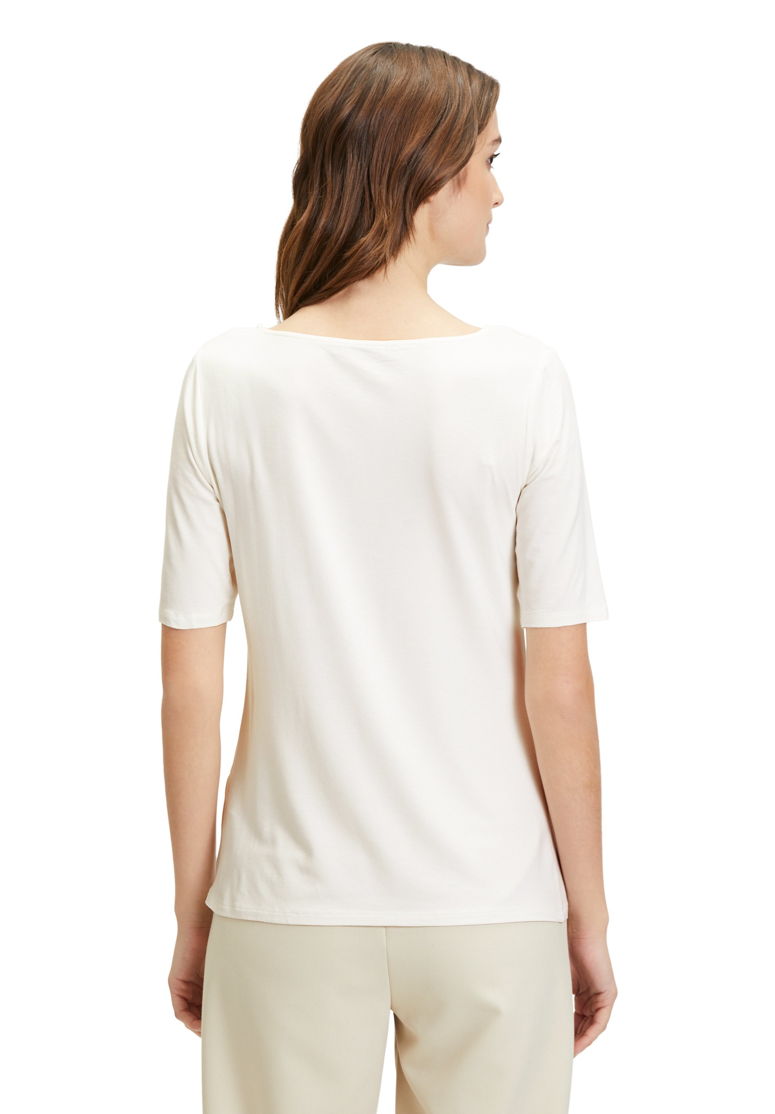 Betty Barclay Kurzarmshirt »Betty Barclay Basic Shirt mit Schleifenknoten«, (1 tlg.), Schlitz