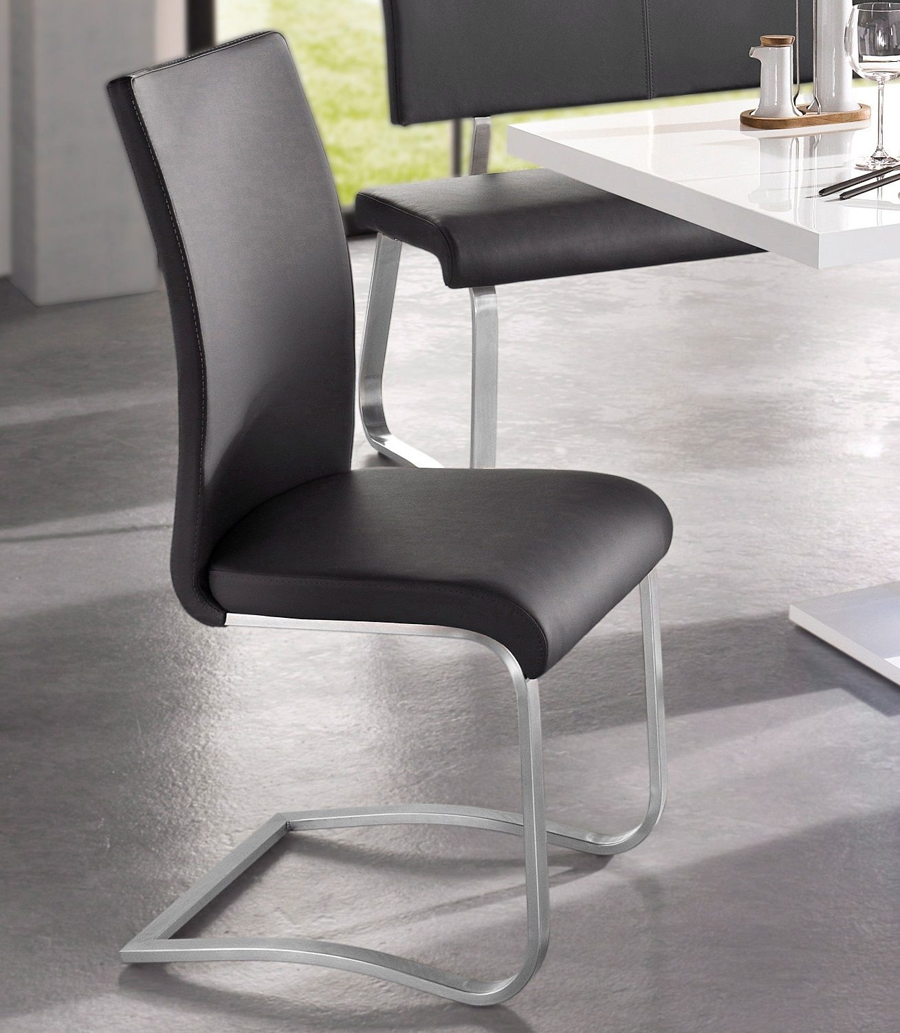 MCA furniture Freischwinger »Arco«, belastbar St., 2er-, 6 Stuhl Kunstleder, | Kg 6er-Set, bis 130 (Set), 4er-, BAUR