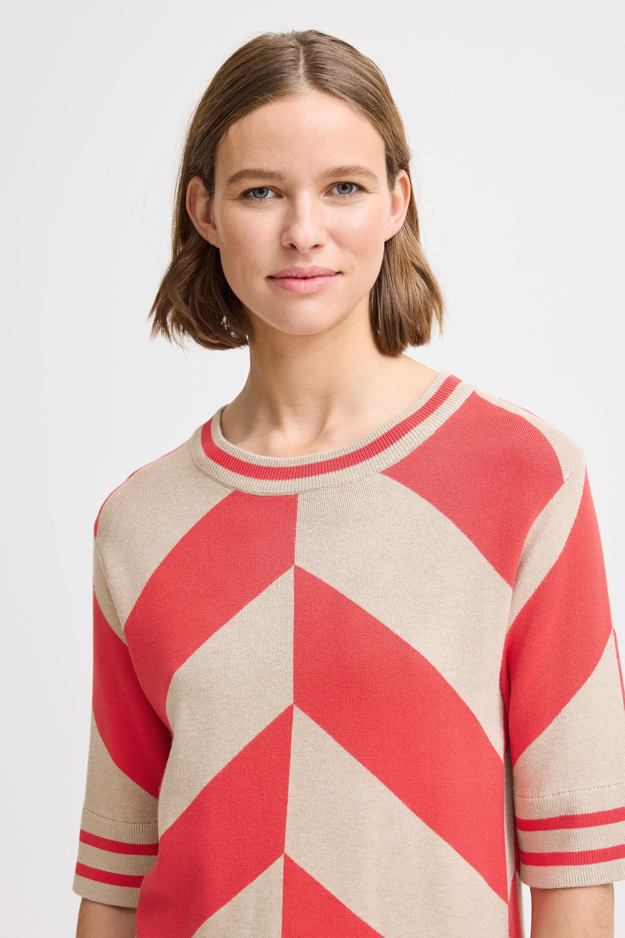 b.young Strickpullover »Strickpullover BYMMMORLA SS GEOMETRIC«