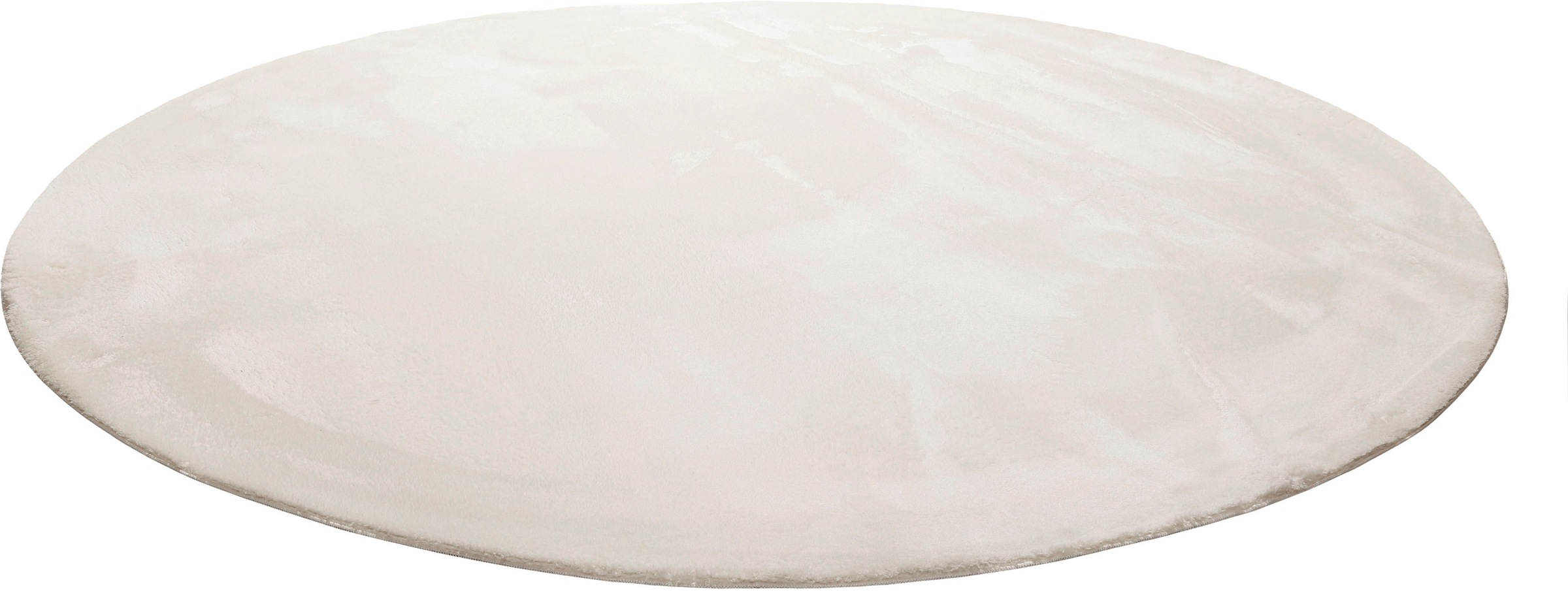 Homie Living "Lago" rund 19 mm Höhe Kurzflor, Uni Farben, ideal im Wohnzimmer & Schlafzimmer