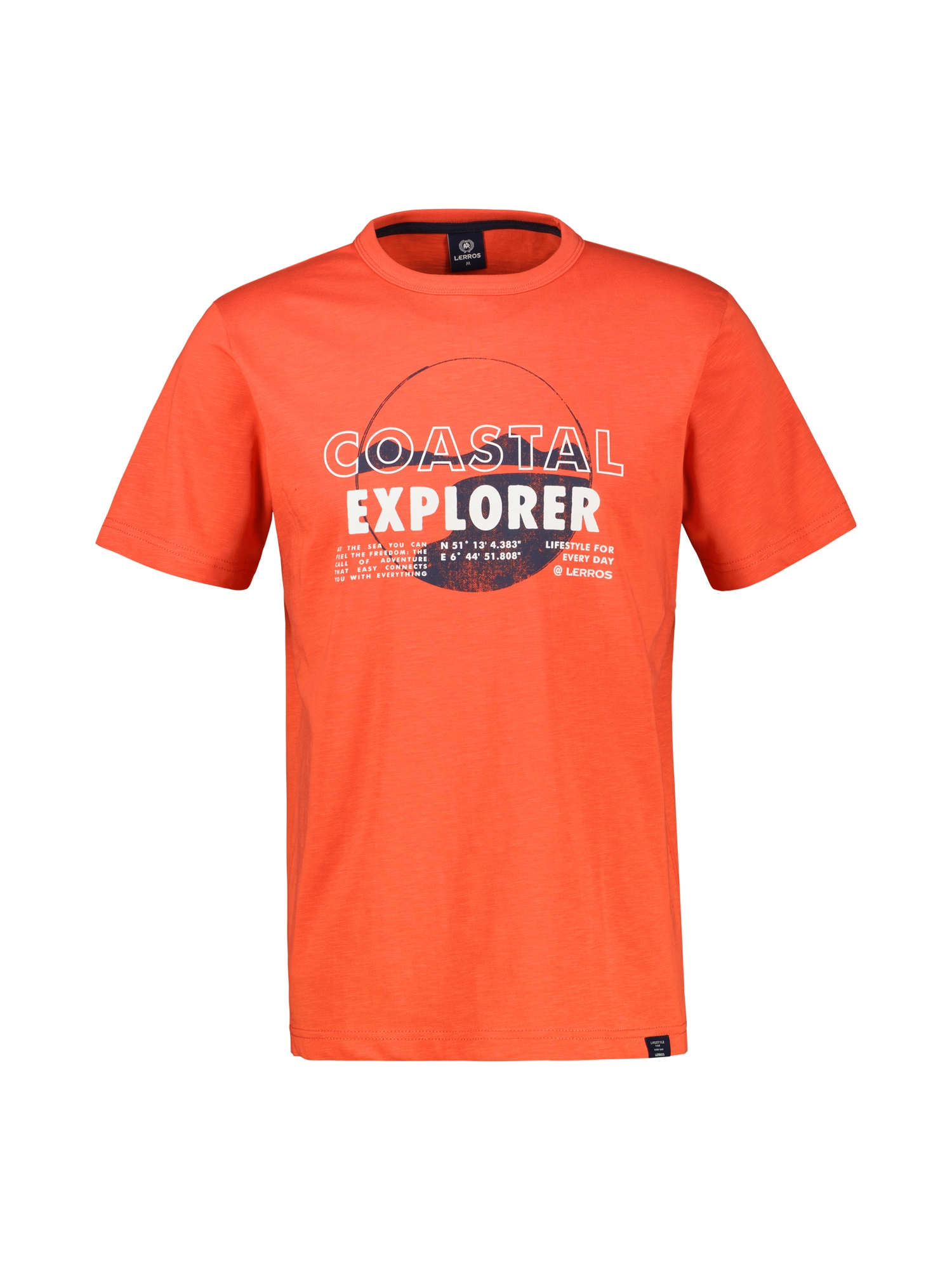 LERROS T-Shirt »T-Shirt mit Brustprint und Rundhalsausschnitt«