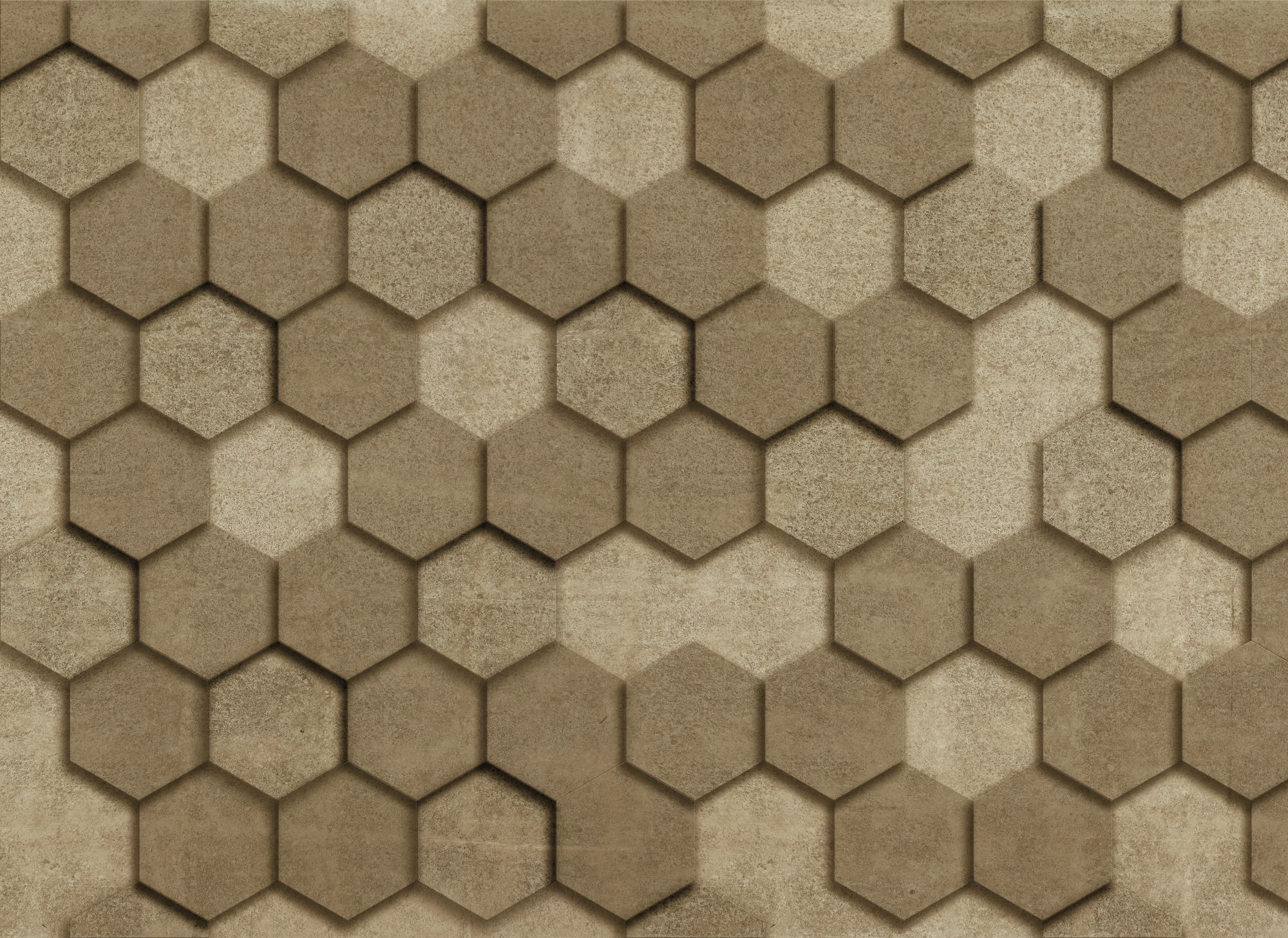 A.S. Création Vliestapete »3D-Tapete Wabenmuster Beige Betonoptik hexagon« matt strukturiert