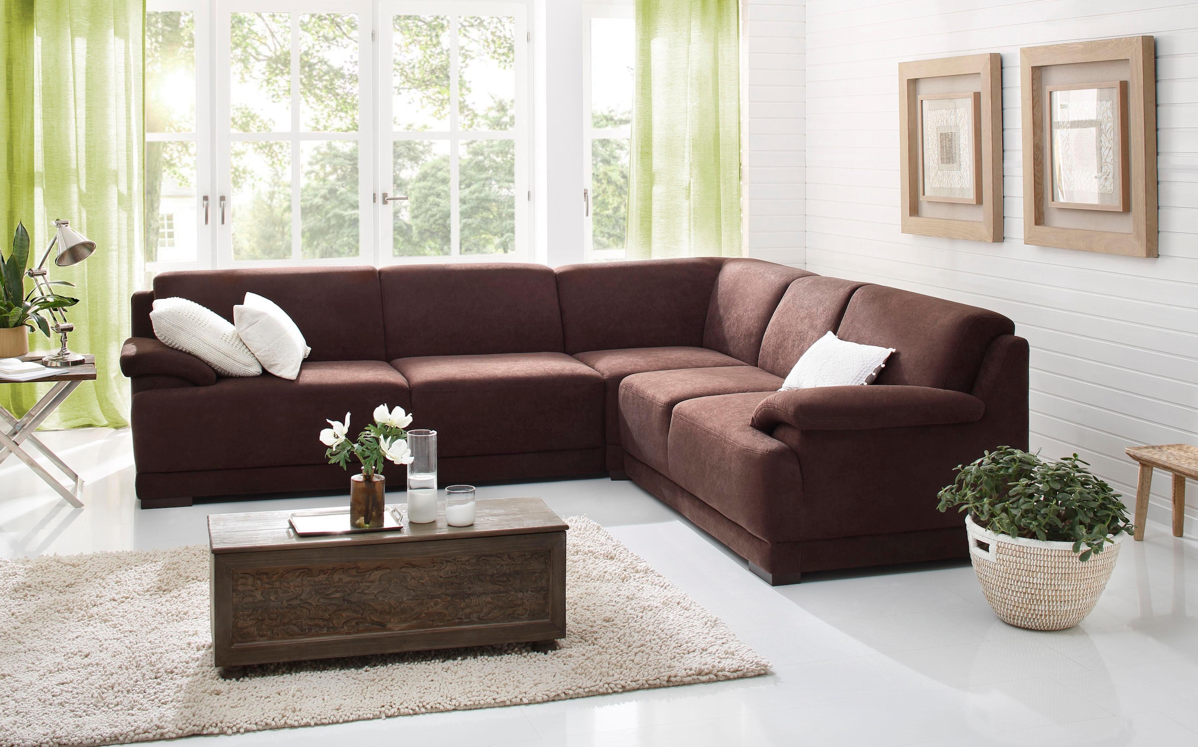 Home affaire Ecksofa "Telos mit Boxspring Unterfederung für hohen Komfort, günstig online kaufen