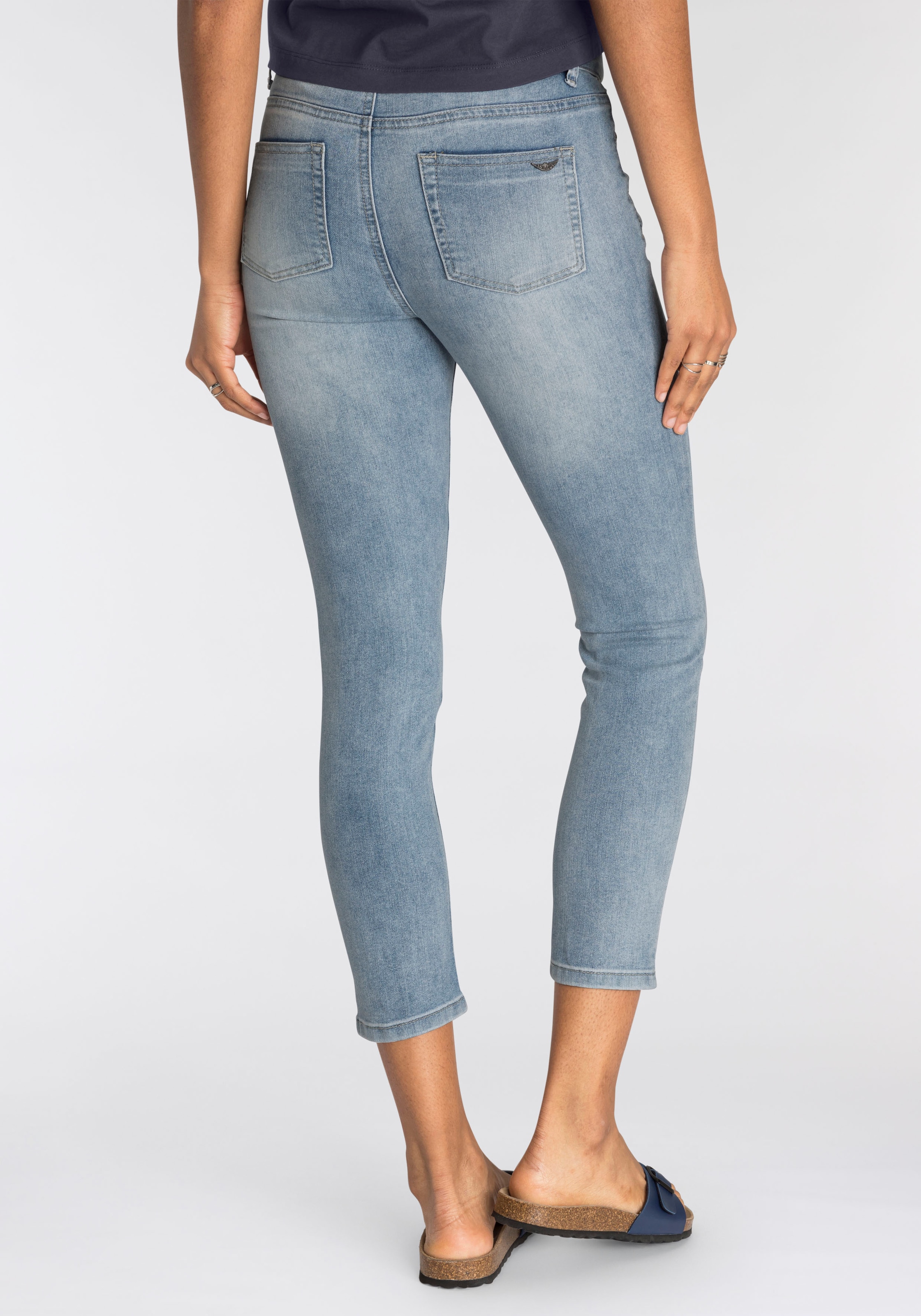Arizona 7/8-Jeans »Shaping«, eng anliegend, Röhrenjeans, Used-Waschung, High-Waist, 7/8-Länge