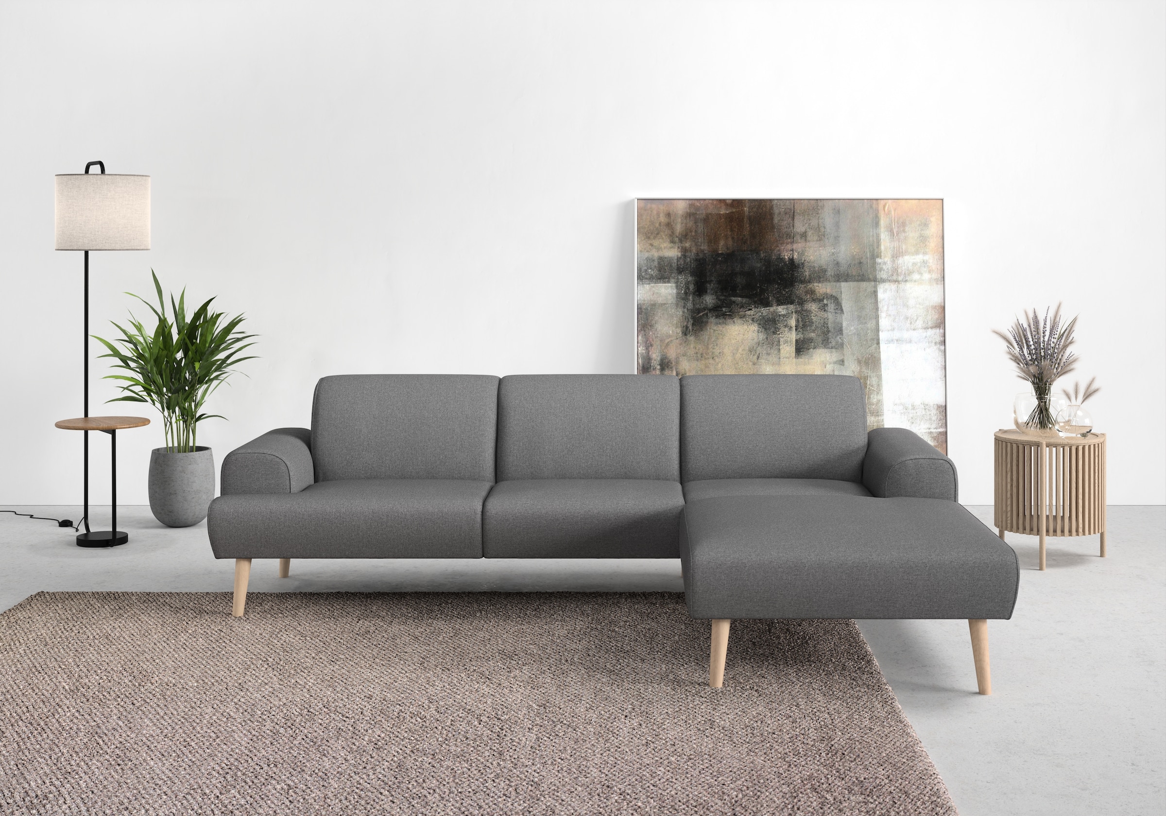andas Ecksofa "Swift Scandic Design, Federkern für hohen Sitzkomfort, L-For günstig online kaufen