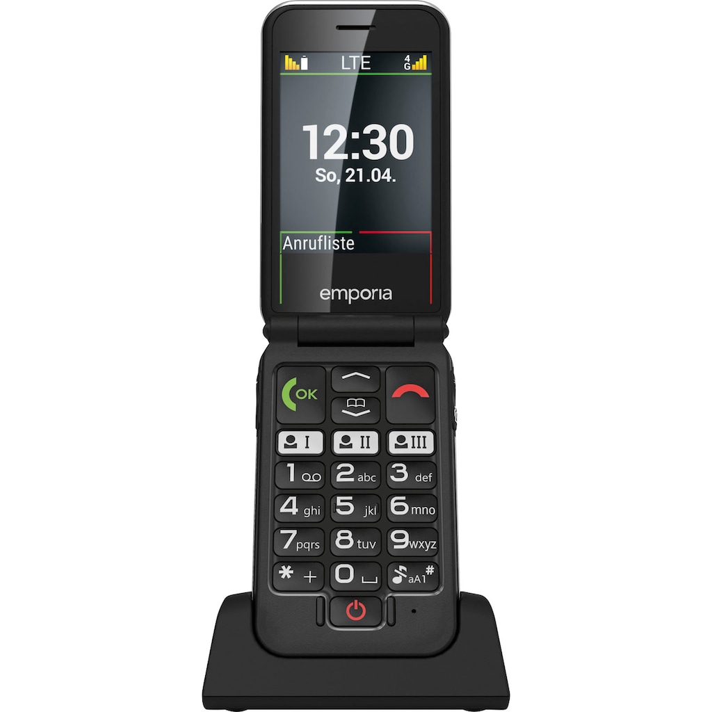 Emporia Smartphone »JOY-LTE«, schwarz, 7,11 cm/2,8 Zoll, 2 MP Kamera