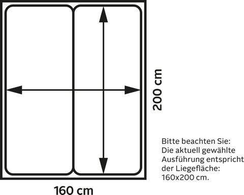 Places of Style Boxspringbett »Cafone«, inkl. Topper, 5 Breiten, 3 Matratzenarten und 3 Härtegraden wählbar