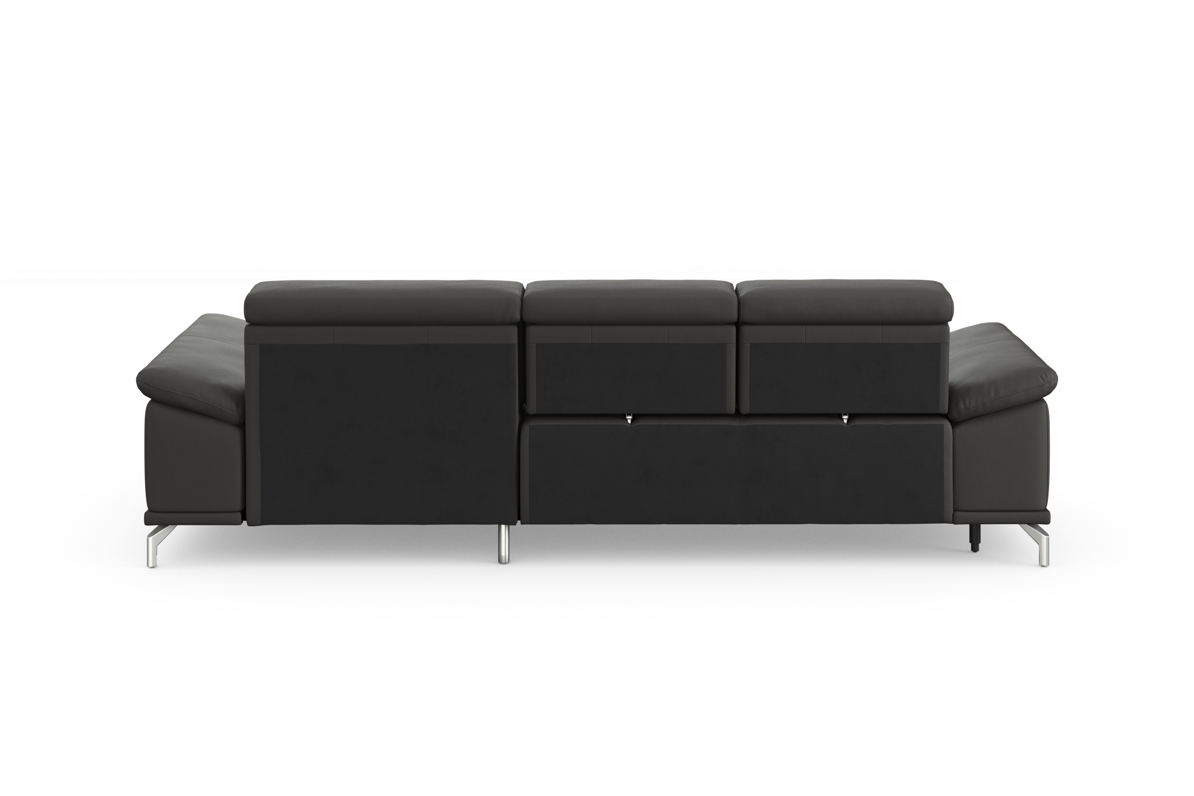 sit&more Ecksofa »Cabrio L-Form, B: 295 cm, mit Sitztiefen-, Arm- & Kopfteilverstellung« Leder, 2 Nierenkissen, Federkern, optional Schlaffunktion und Stauraum