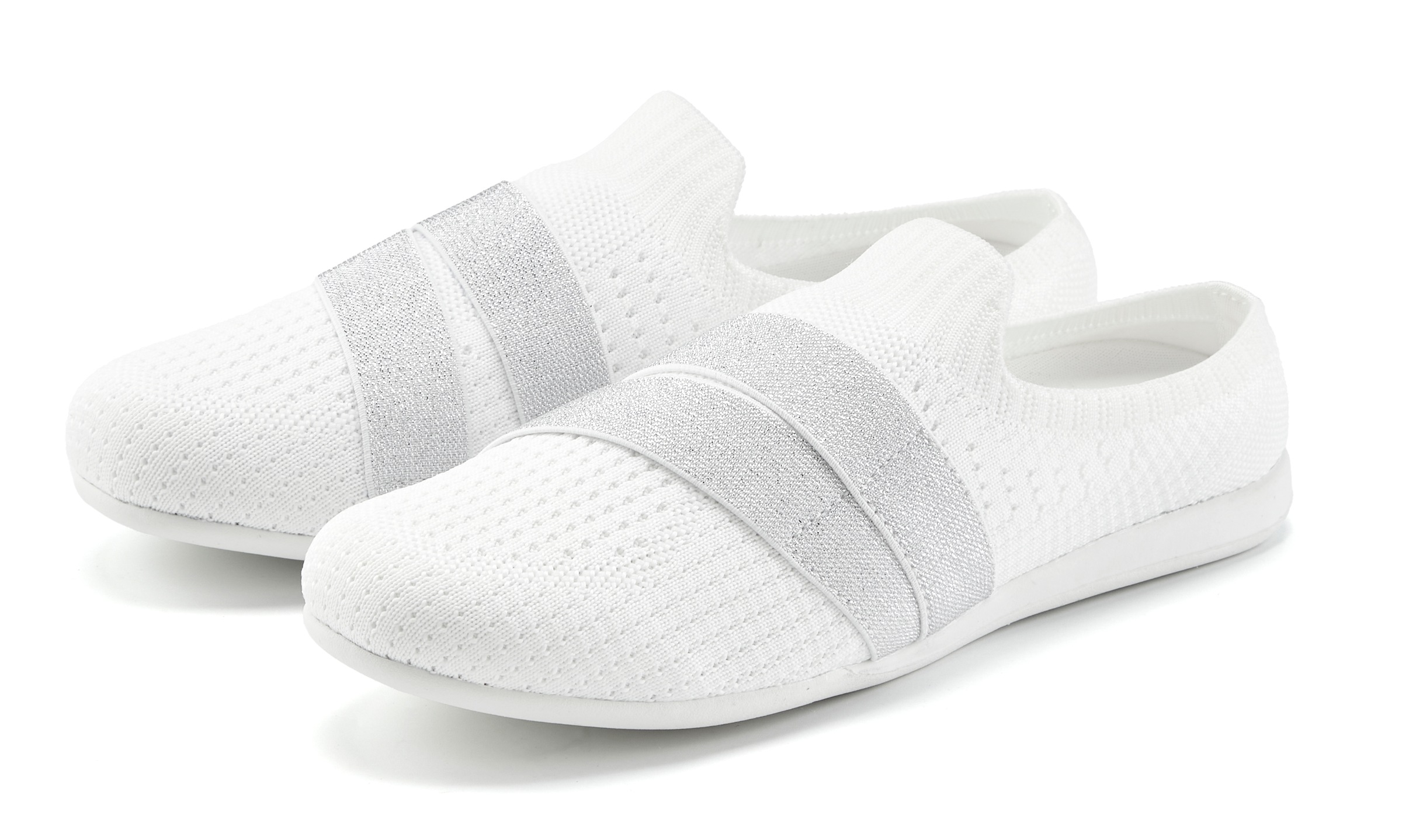 Vivance Sabot "Slip-On-Sneaker, Slipper, Sabot" aus leichtem Mesh-Material mit Metallic-Einsätzen VEGAN