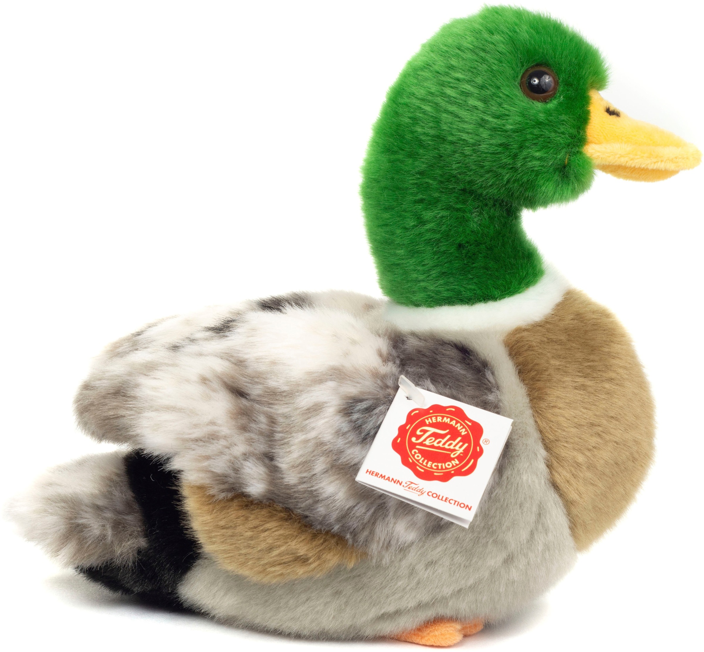 Teddy Hermann® Kuscheltier »Wildente 24 cm, grün/grau/braun«, zum Teil aus recyceltem Material