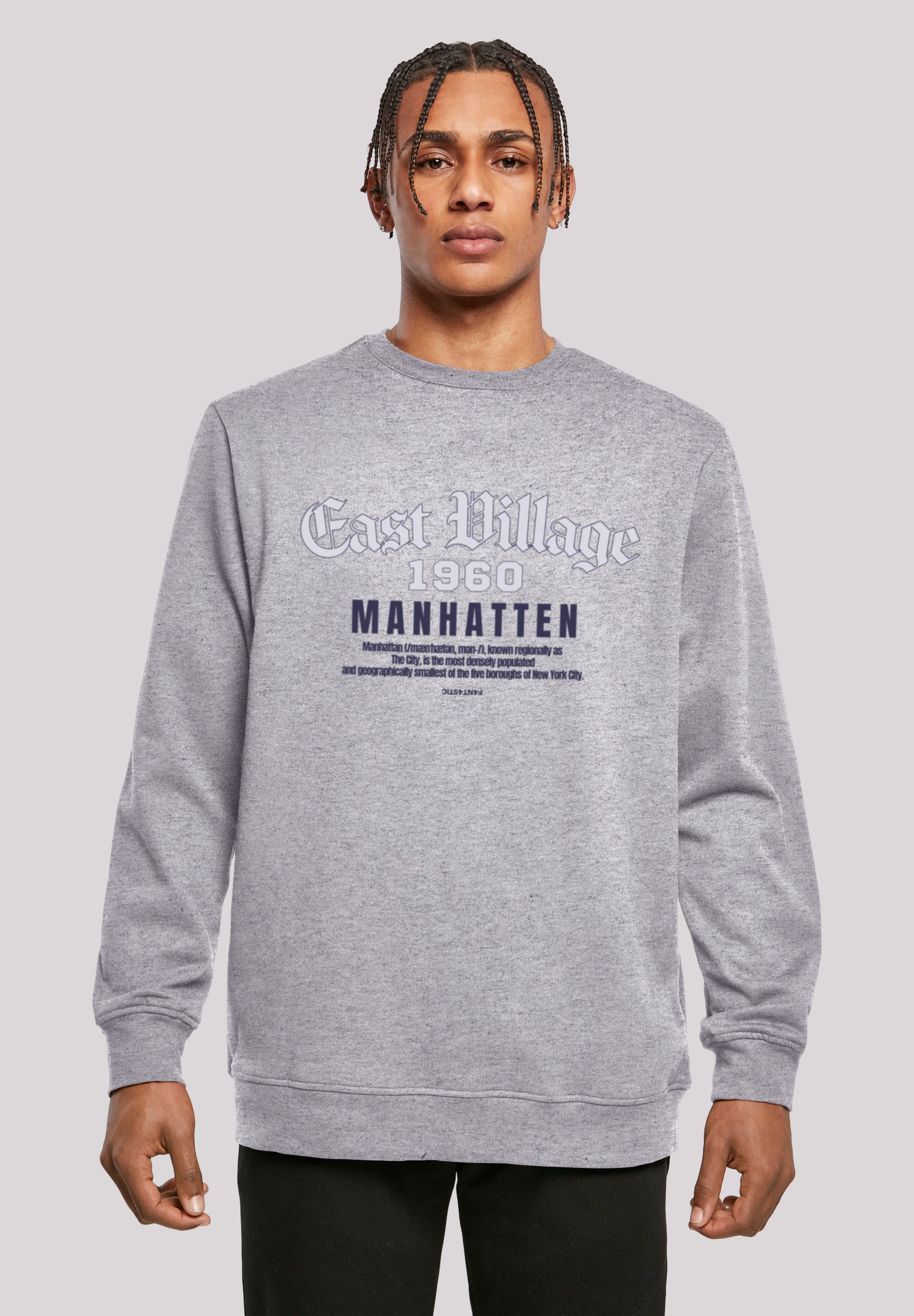 F4NT4STIC Kapuzenpullover "East Village Manhatten CREW", Print