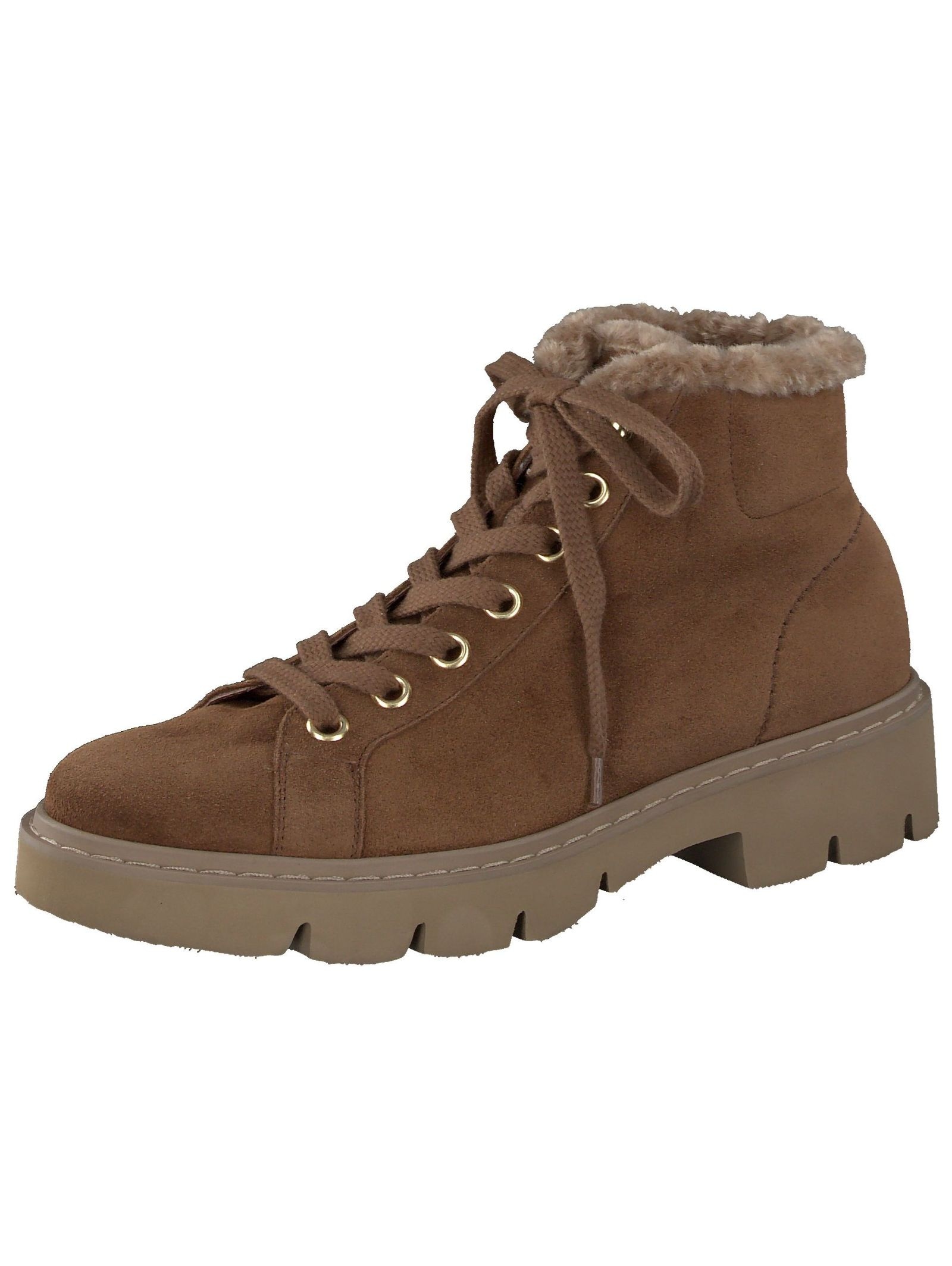 Paul Green Schnürstiefelette "Paul Green Stiefelette Veloursleder" günstig online kaufen