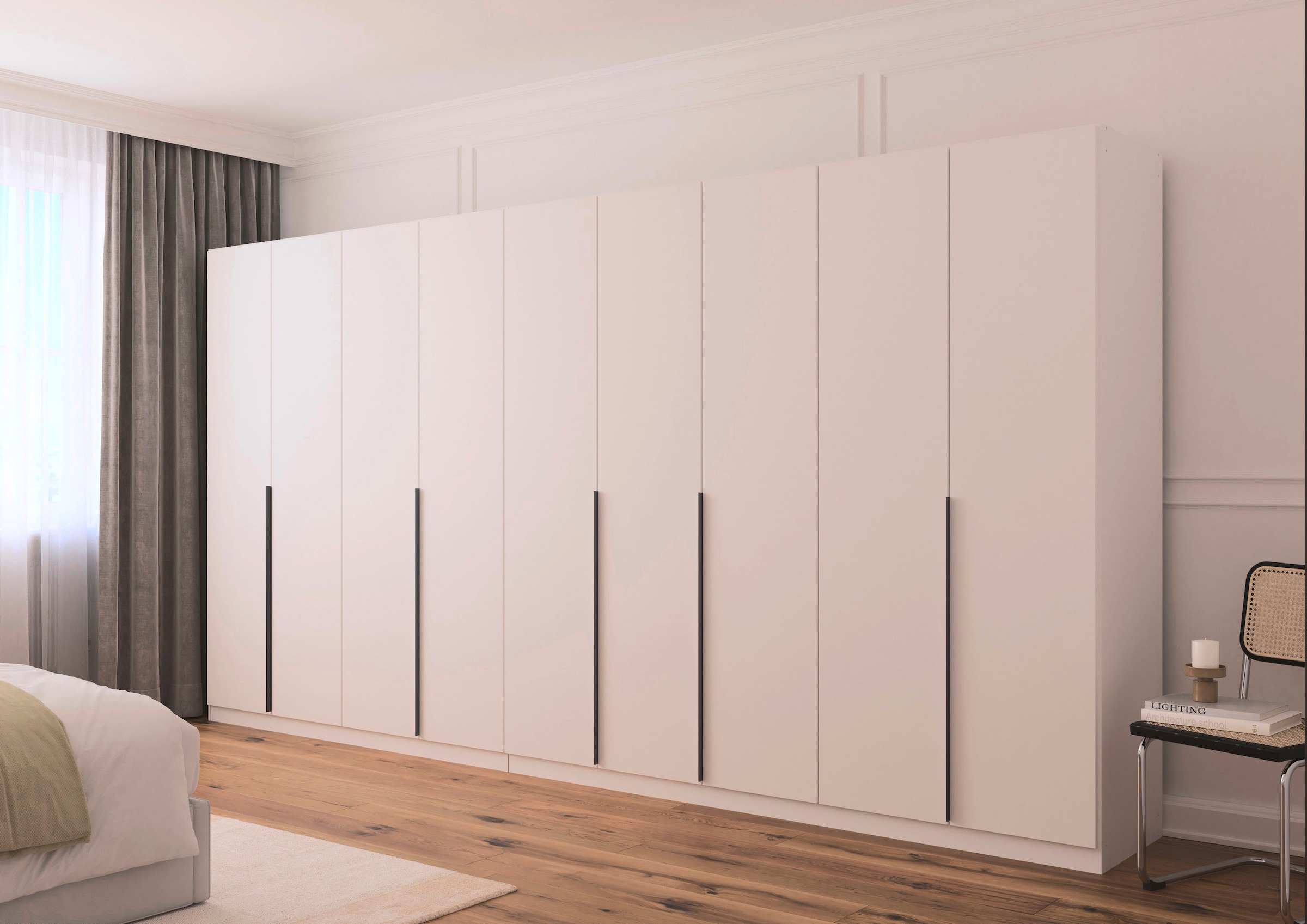 OTTO home Drehtürenschrank "AGORDO" in zwei Griff-Farben, Breiten 91-405 cm, Dekor- oder Hochglanzfront, in 8 Breiten & 2 Höhen, MADE IN GERMANY