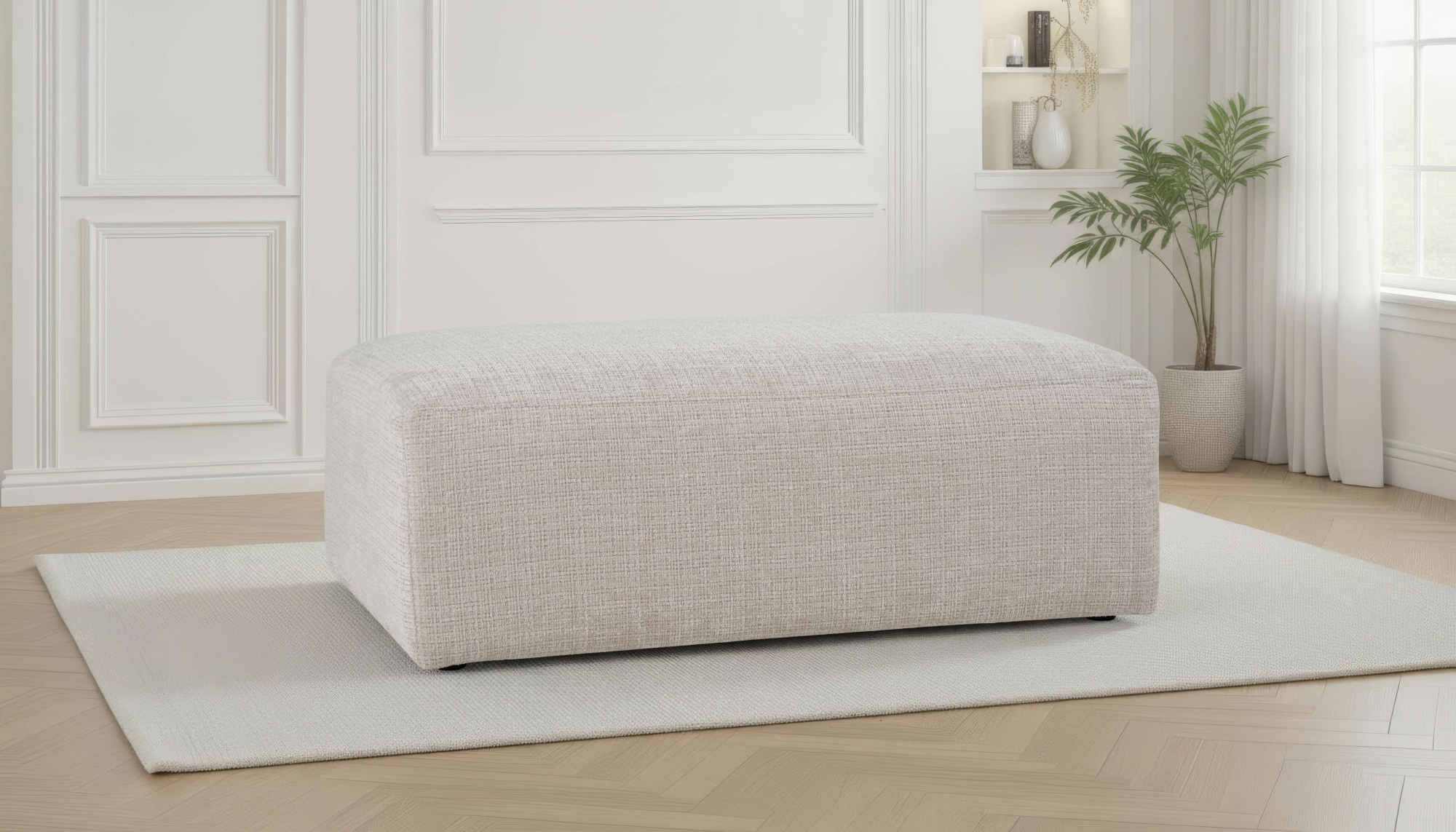 OTTO home Polsterhocker "Koa Pouf, Webstoff, Cord, Struktur, Chenille" günstig online kaufen