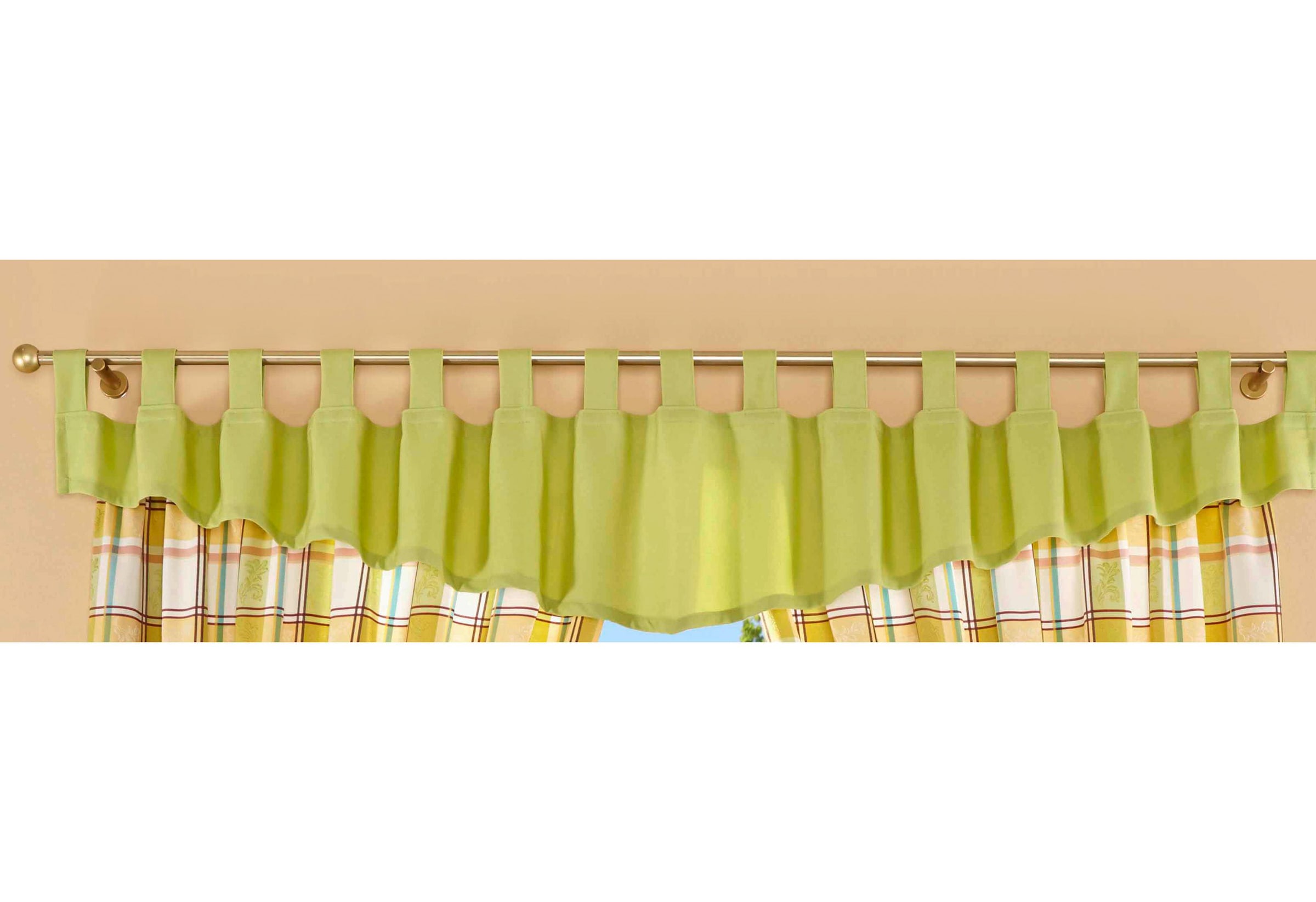 Stickereien Plauen Querbehang "Dolche" Schlaufen 1 Stk. tlg. günstig online kaufen