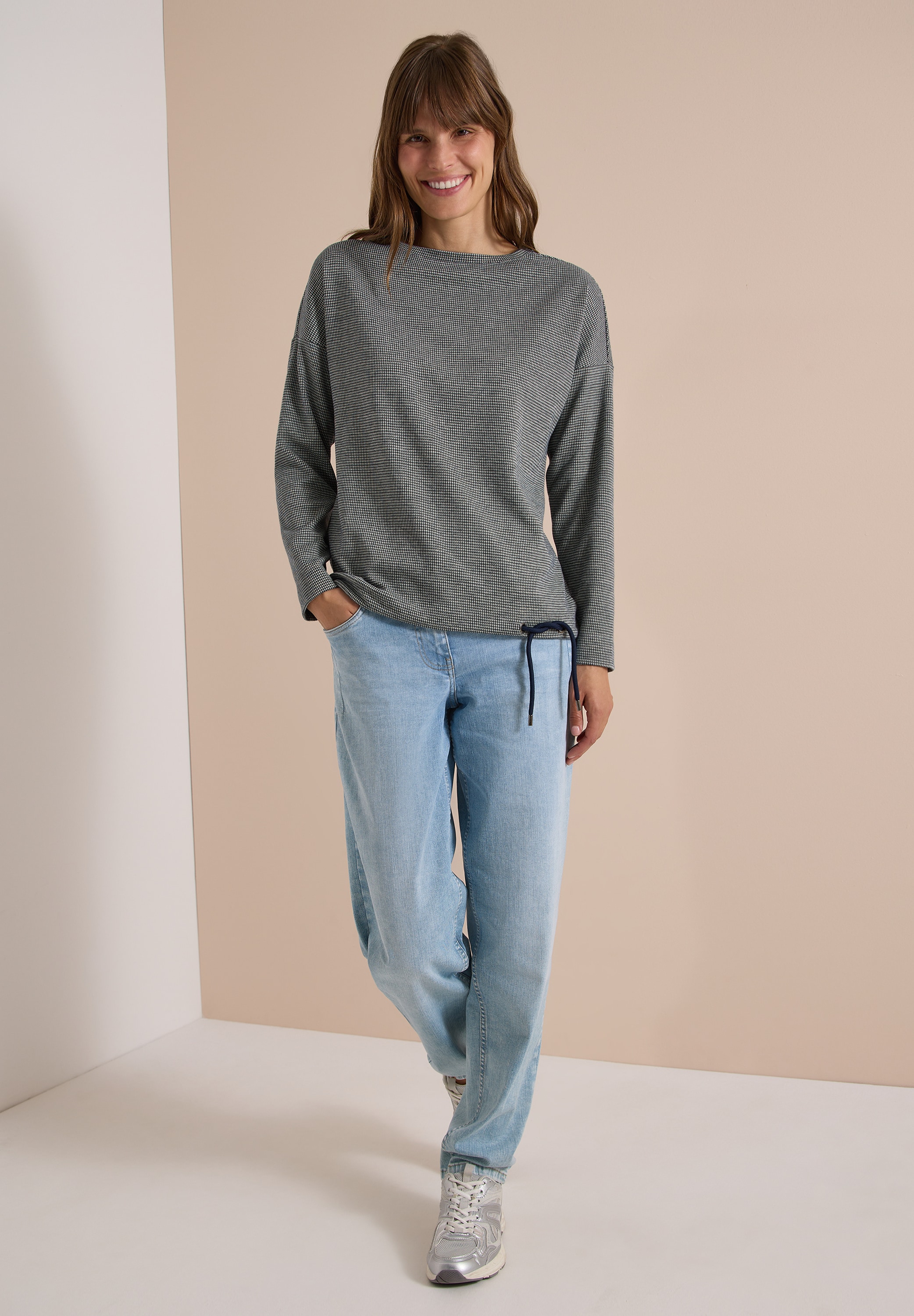 Cecil Langarmshirt mit Tunnelzug am Saum