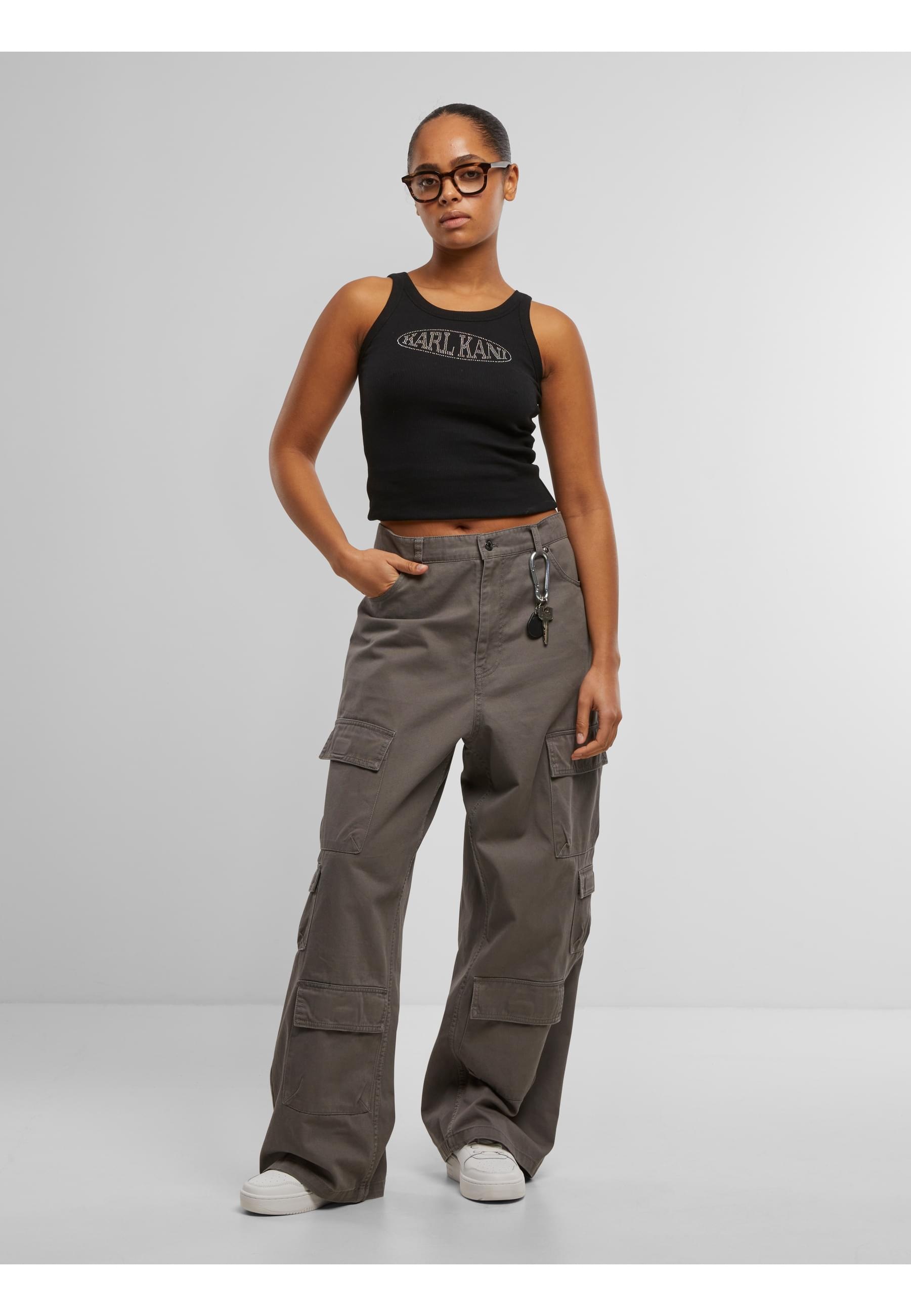 Karl Kani Muskelshirt »Karl Kani Woven Signature Rhinestone Rib Tank«, (1 tlg.)