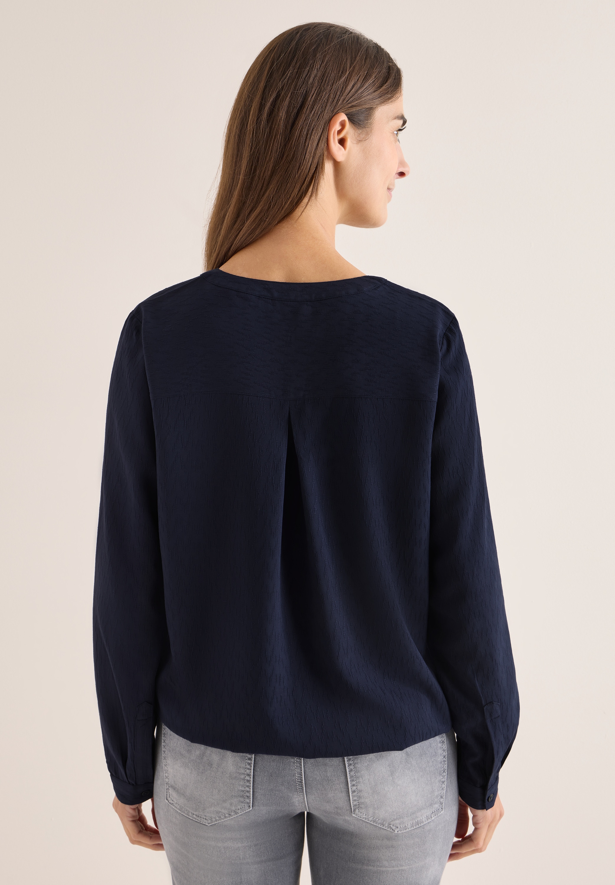 Cecil Langarmbluse mit Elastiksaum