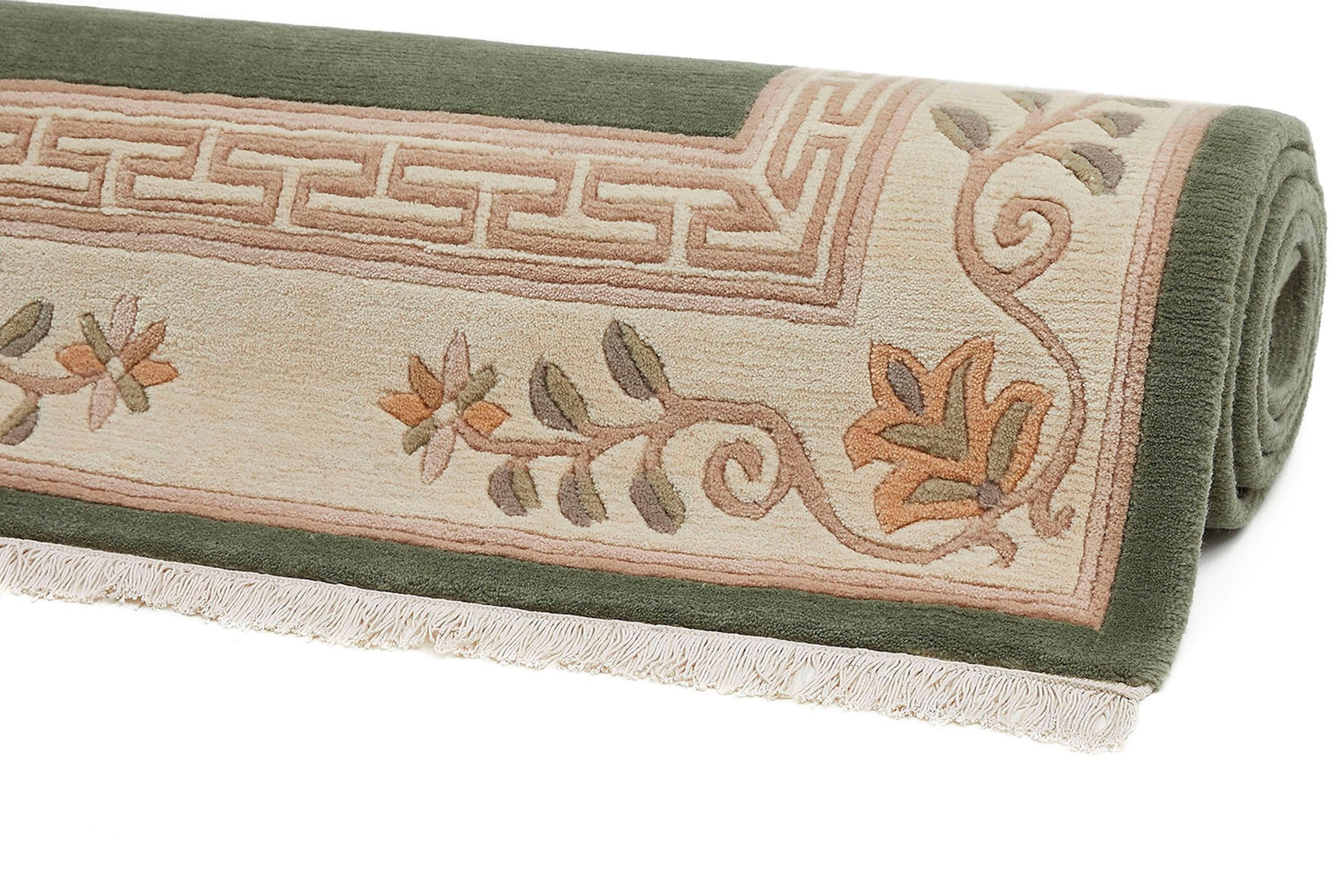 LUXOR living Wollteppich »Adour«, rechteckig, 18 mm Höhe, reine Wolle, handgeknüpft, mit Bordüre und Fransen, Wohnzimmer