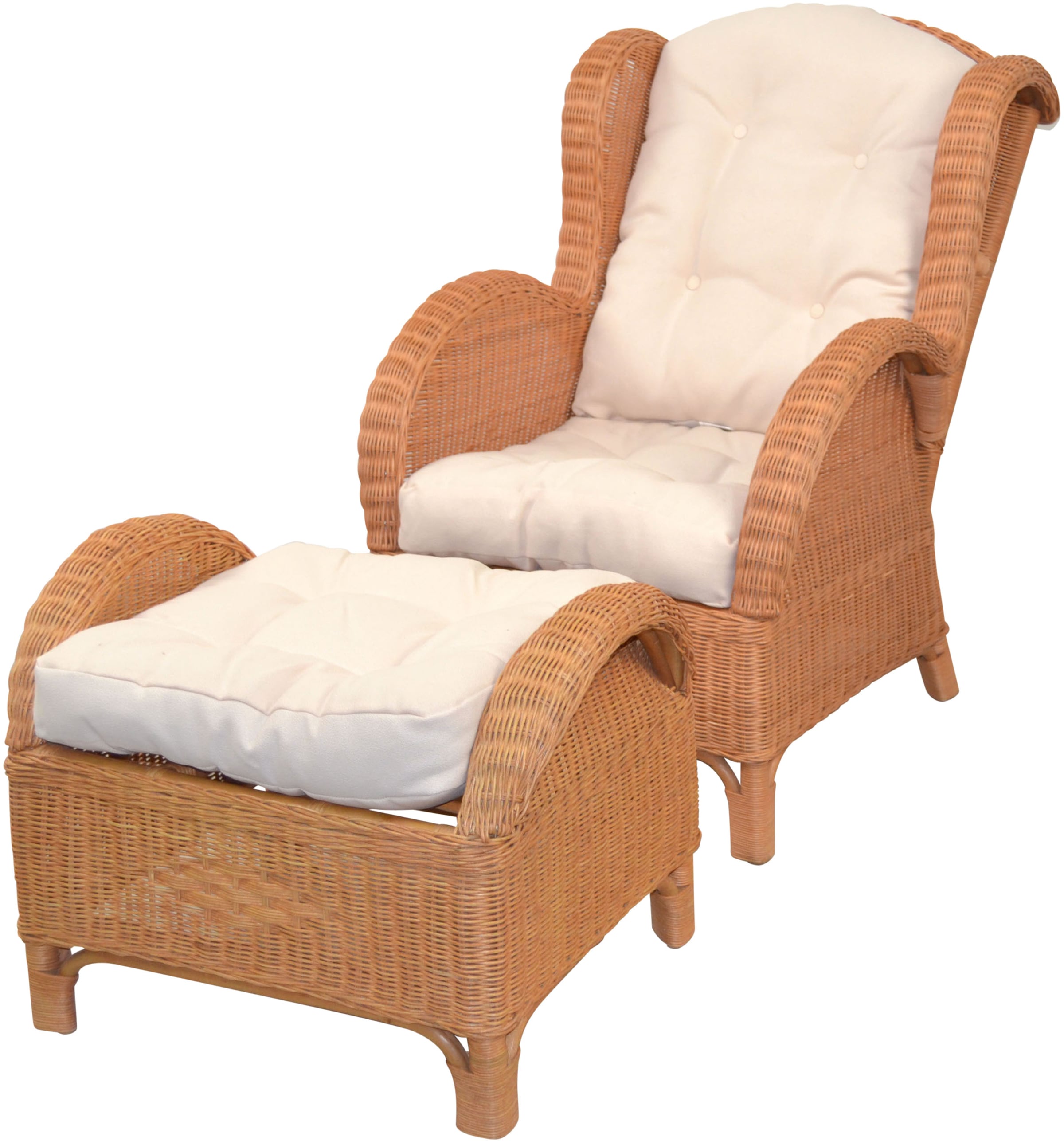 HOFMANN LIVING AND MORE Ohrensessel 2 Stk. tlg. Handgeflochten günstig online kaufen