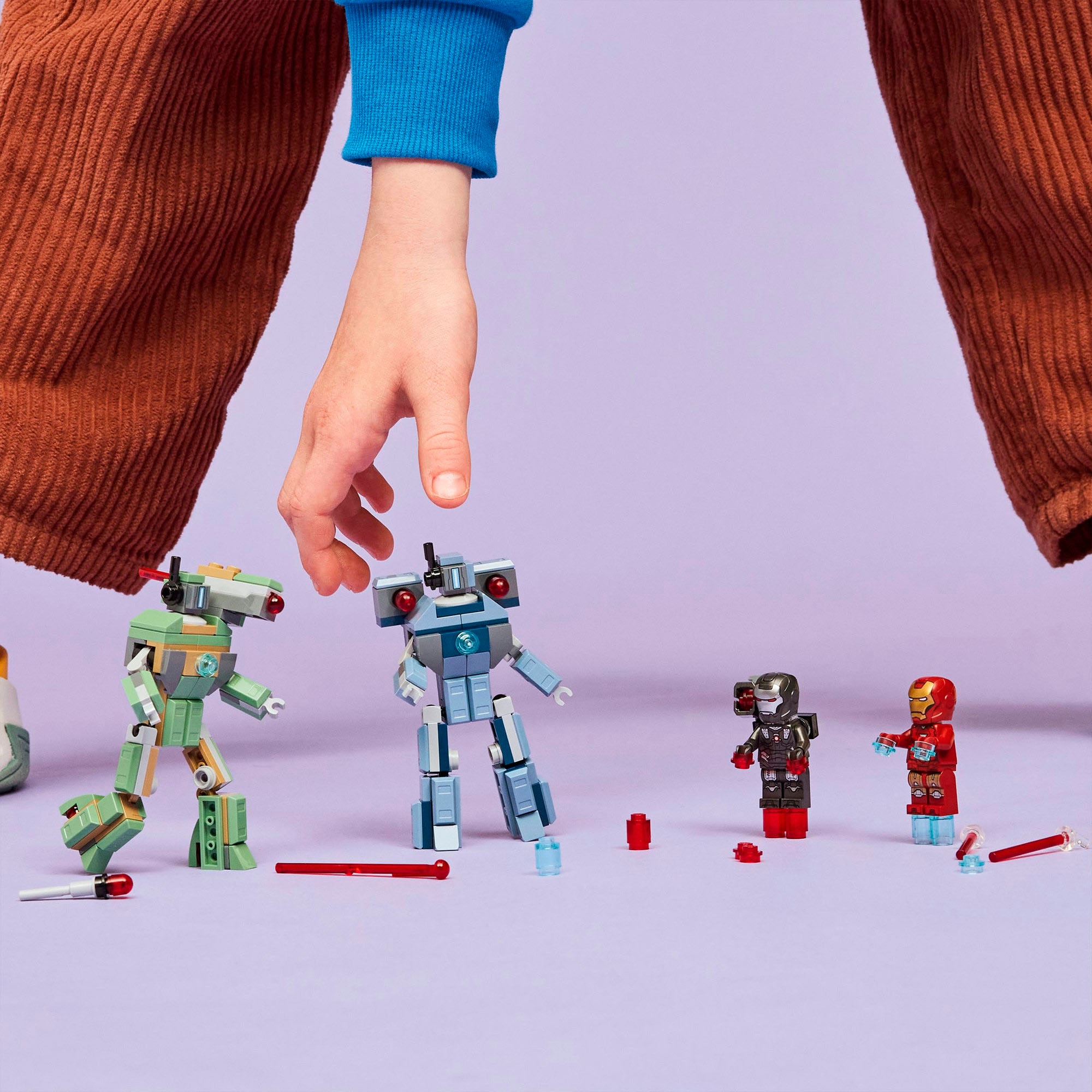 LEGO® Konstruktionsspielsteine »Iron Man & War Machine vs. Hammer-Drohnen (76320), LEGO Super Heroes«, (204 St.), Made in Europe
