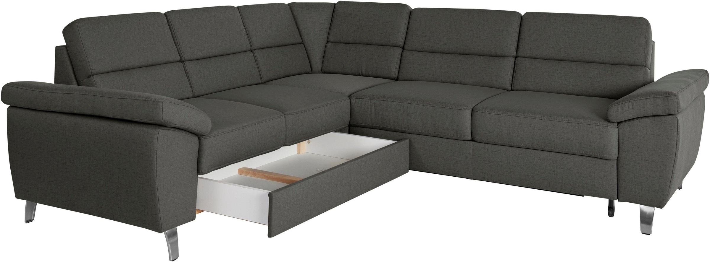 sit&more Ecksofa »Sorano L-Form«, wahlweise mit Bett- und Relaxfunktion, inkl. Bettkasten